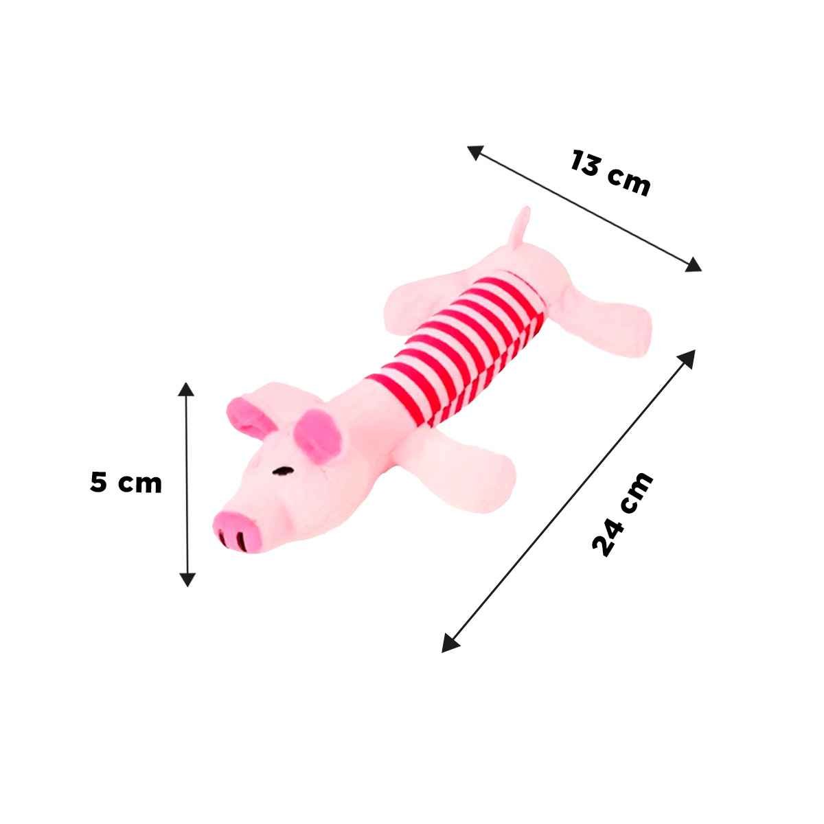 PACK2 ALIADO CHANCHO CON SONIDO CHIRRIANTE Y TELA SUAVE ROSADO Y FUCSIA Y+REGALO STICKER - 4