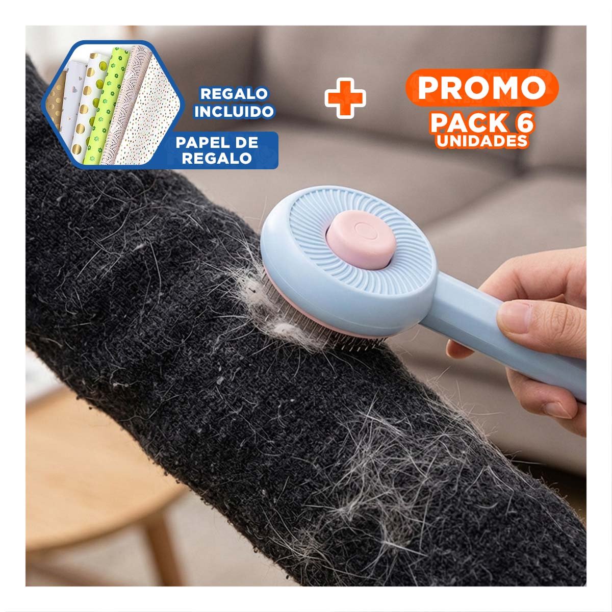 PACK6 UTENSILIO ERGONOMICO PARA USO DIARIO CELESTE Y+PAPEL REGALO - 1