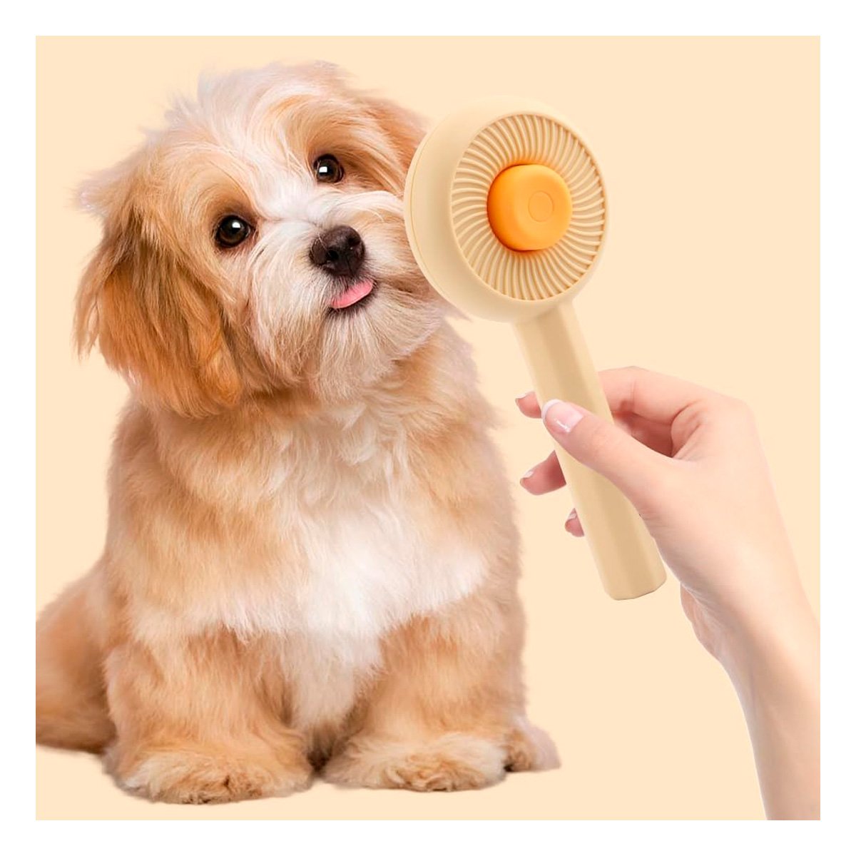 PACK4 HERRAMIENTA MULTIFUNCIONAL QUE MEJORA CUIDADO Y RELAX DE GATOS Y PERROS NARANJA - 5