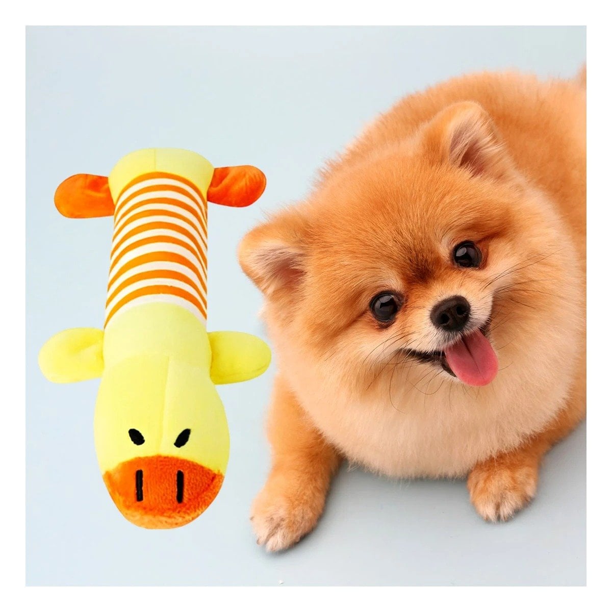 PACK12 ACCESORIO DE JUEGO PATO CON TELA SUAVE Y SONIDO AMARRILLO Y NARANJA Y+PAPEL REGALO - 5