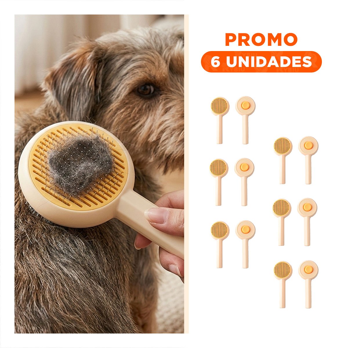 PACK6 APLICADOR RESISTENTE QUE FACILITA LIMPIEZA Y PROMUEVE RELAX NARANJA Y+PAPEL REGALO - 1