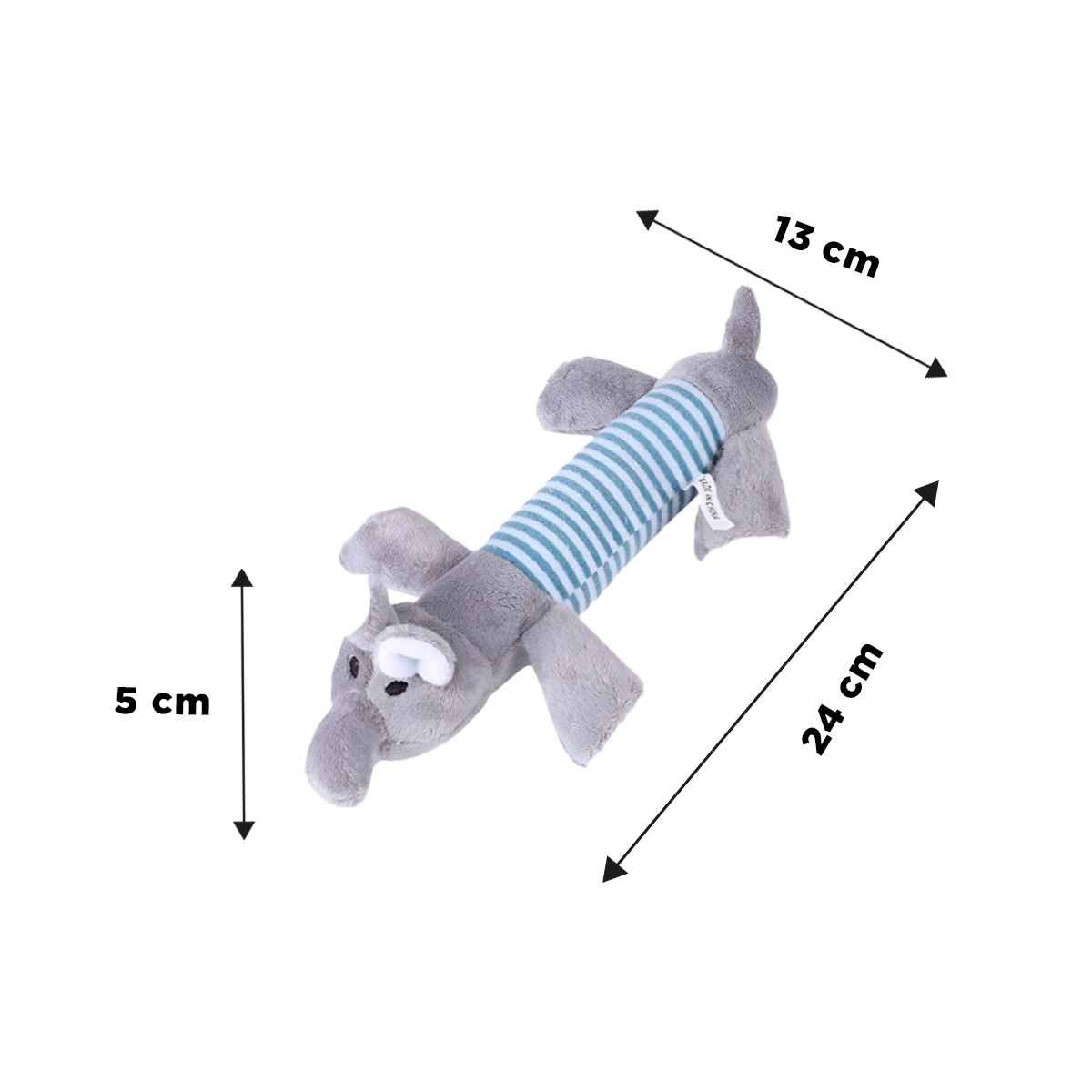 PACK12 INTERACTIVO ELEFANTE PARA MASCOTAS ACTIVAS PLOMO Y CELESTE - 4