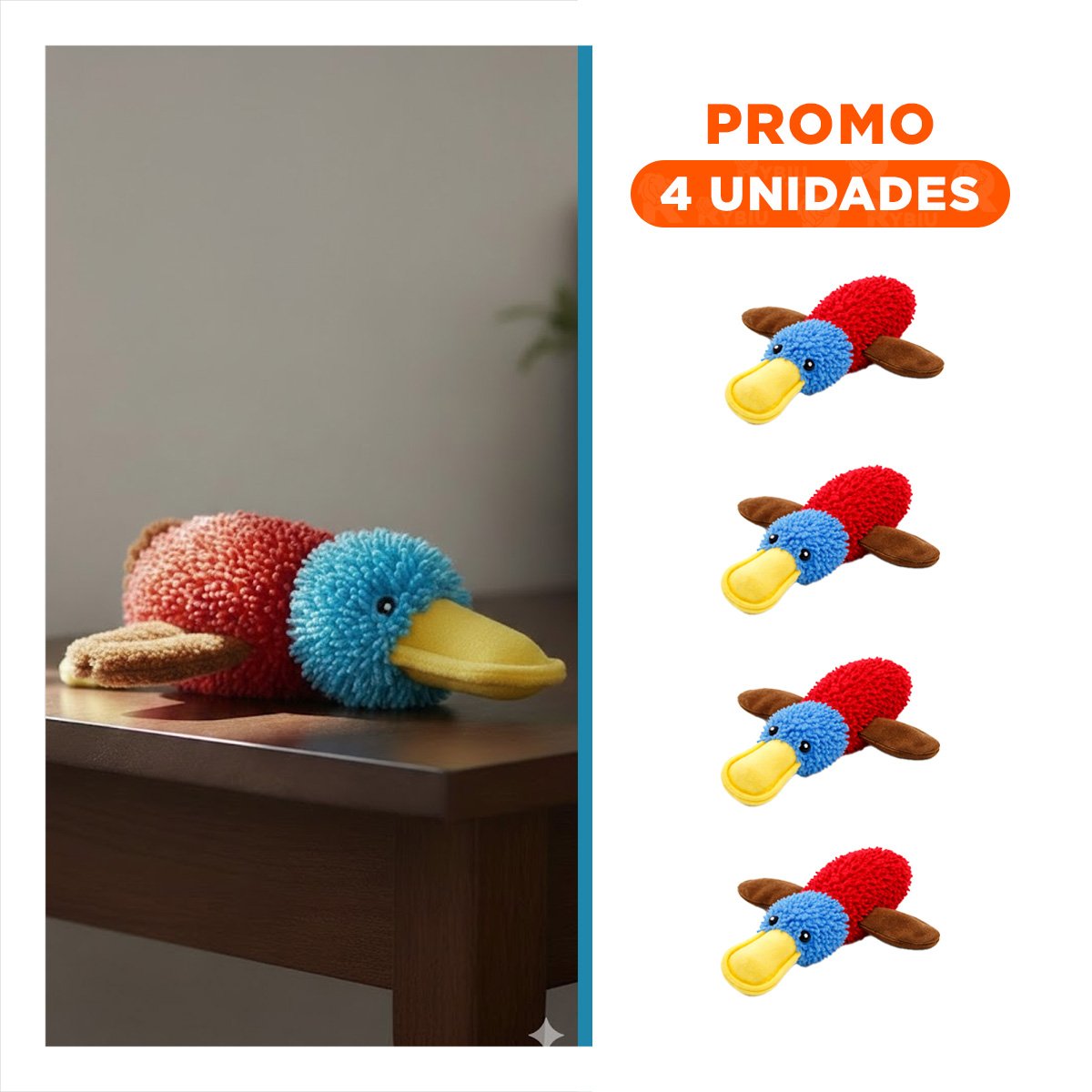 PACK4 AMIGO PATO QUE SE UNE A CADA JUEGO ROJO CELESTE Y+REGALO STICKER - 1