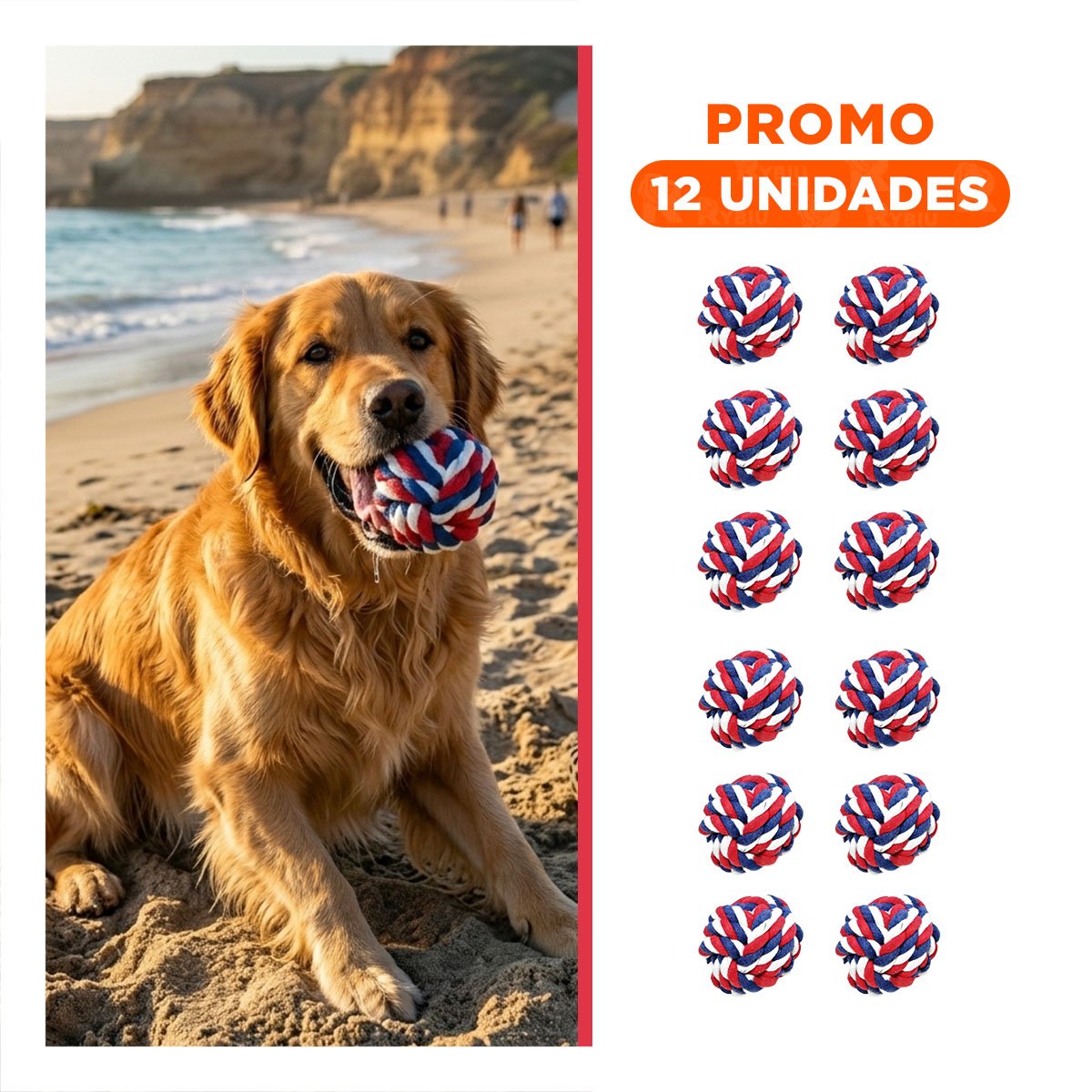 PACK12 BALON QUE COMBINA FUERZA Y ENTRETENIMIENTO AZUL BLANCO ROJO Y+REGALO STICKER - 1