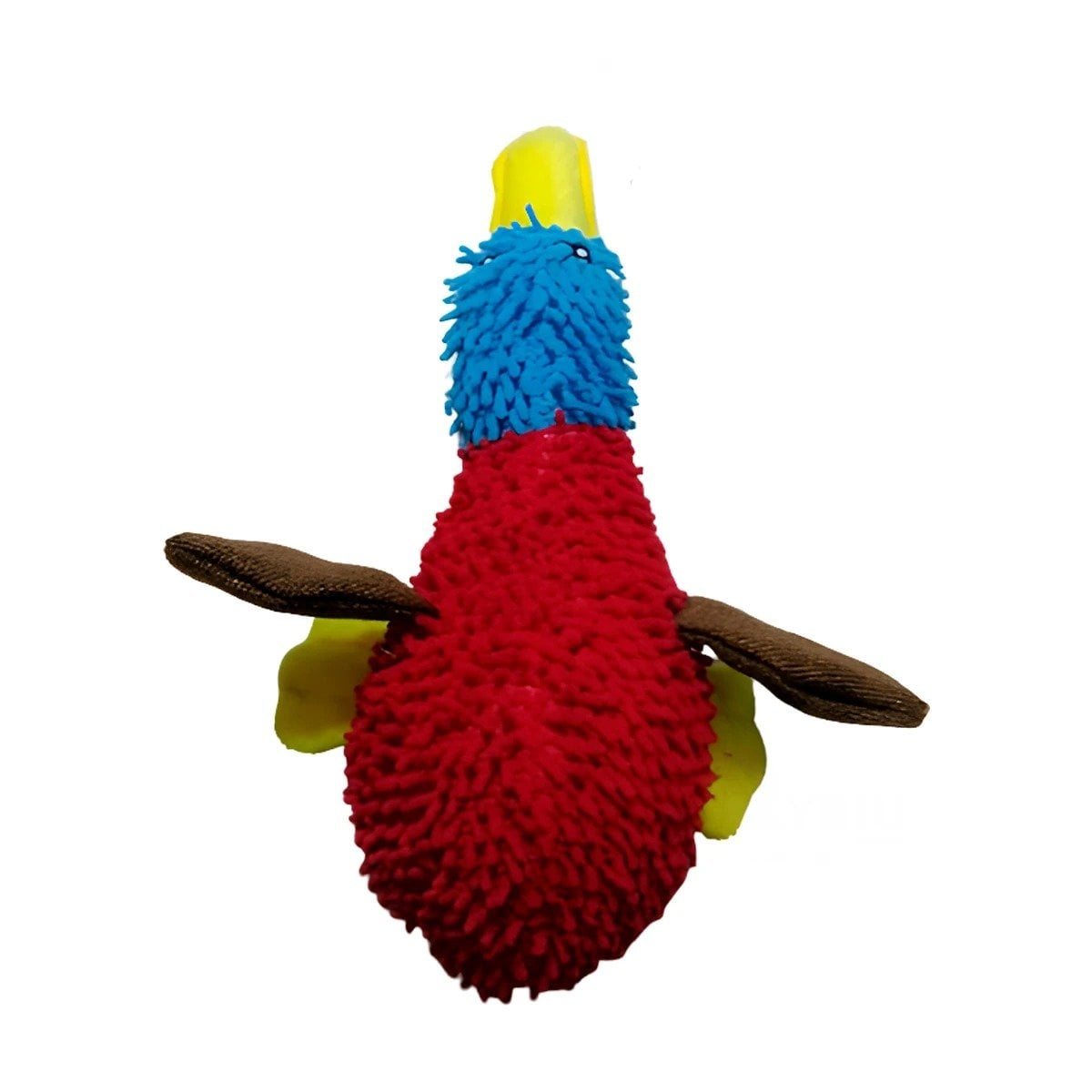 PACK4 JUGUETE PATO PARA MASCOTAS QUE BUSCAN DIVERSION ROJO CELESTE Y+PAPEL REGALO - 3