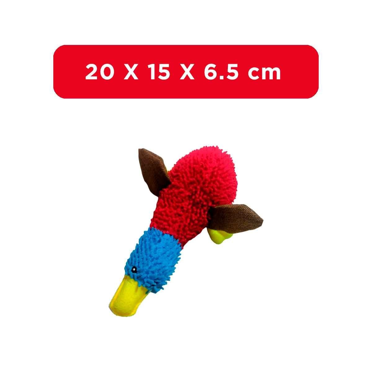 PACK2 JUGUETE PATO QUE MANTIENE ACTIVAS A LAS MASCOTAS ROJO CELESTE - 4