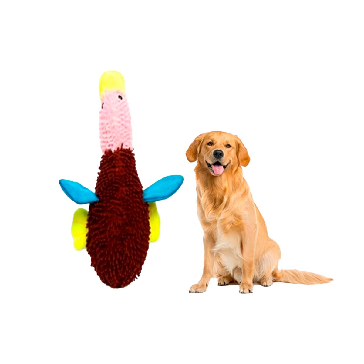 PACK6 DIVERTIDO PATO PARA MASCOTAS QUE ESTIMULA JUEGOS MARRON ROSADO Y+REGALO STICKER - 2