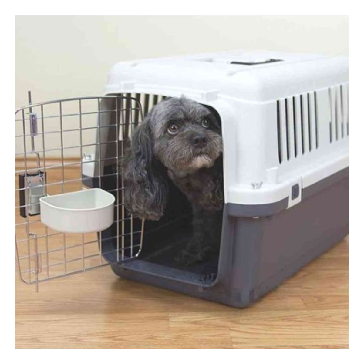 KENNEL DE TRANSPORTE QUE GARANTIZA SEGURIDAD Y COMODIDAD PLOMO OSCURO - 2
