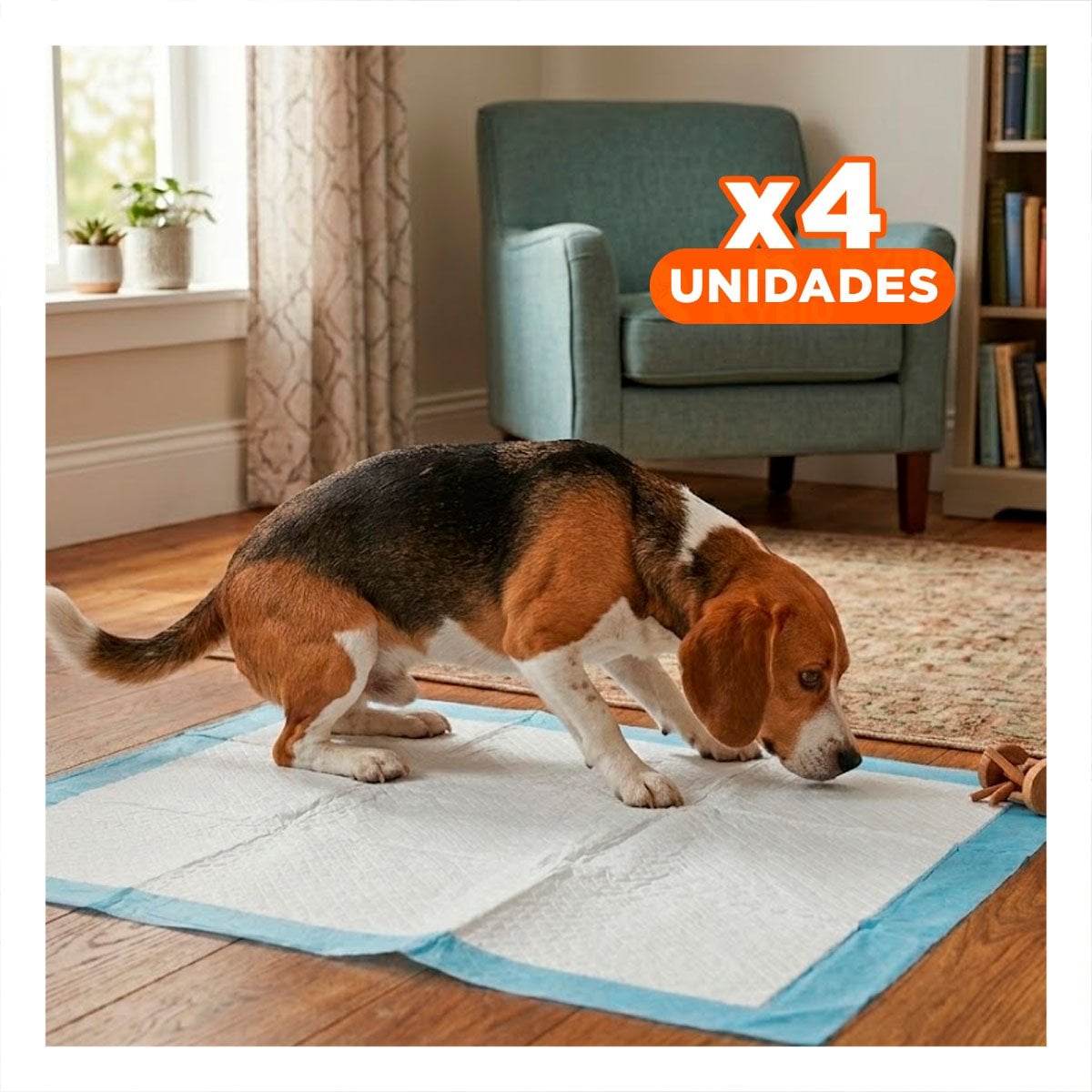 PACK4 ELEMENTO DE PISO 60X60 TALLA L CELESTE PARA PERROS EN INTERIOR HOGAR - 1