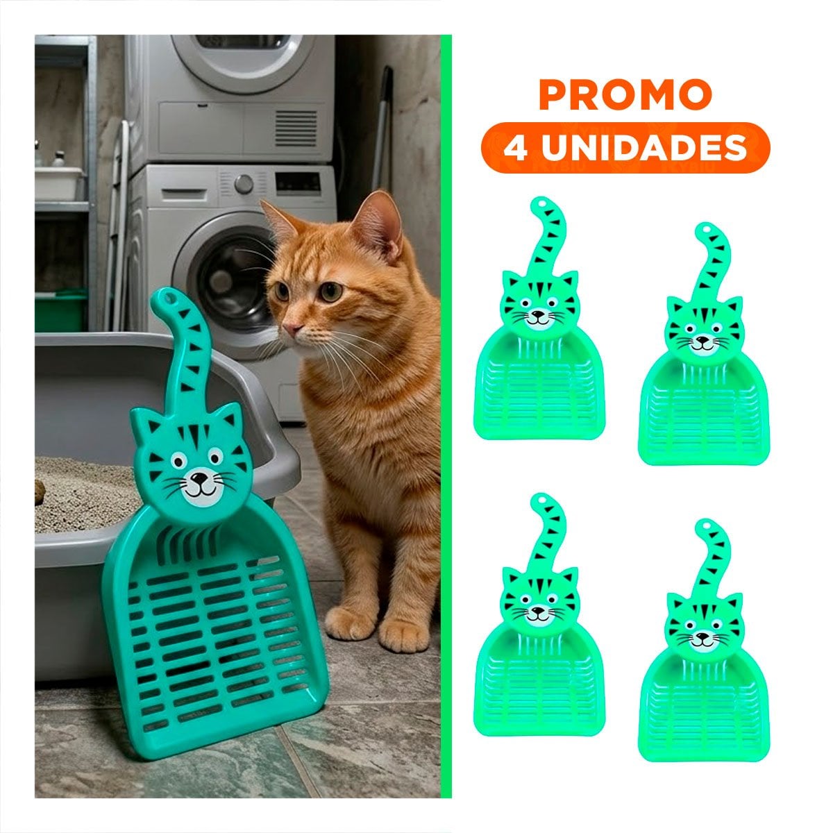 PACK4 IMPLEMENTO CARA DE GATO VERDE PARA JARDIN Y DECORACION FESTIVO HOGAR Y+REGALO STICKER - 1