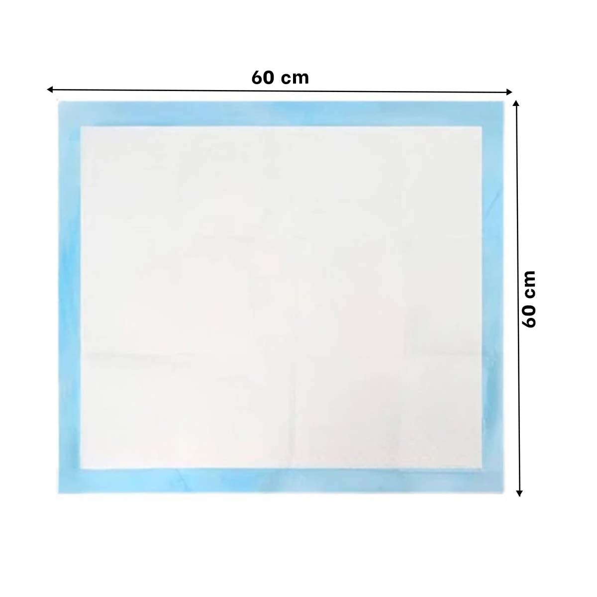 PACK6 TAPETE DE PISO 60X60 TALLA L CELESTE PARA MASCOTAS USO DIARIO EN CASA - 4