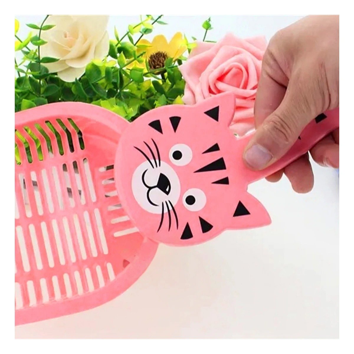 PACK2 IMPLEMENTO CARA DE GATO ROSADO PARA JARDIN Y HOGAR DECORACION NAVIDAD - 5