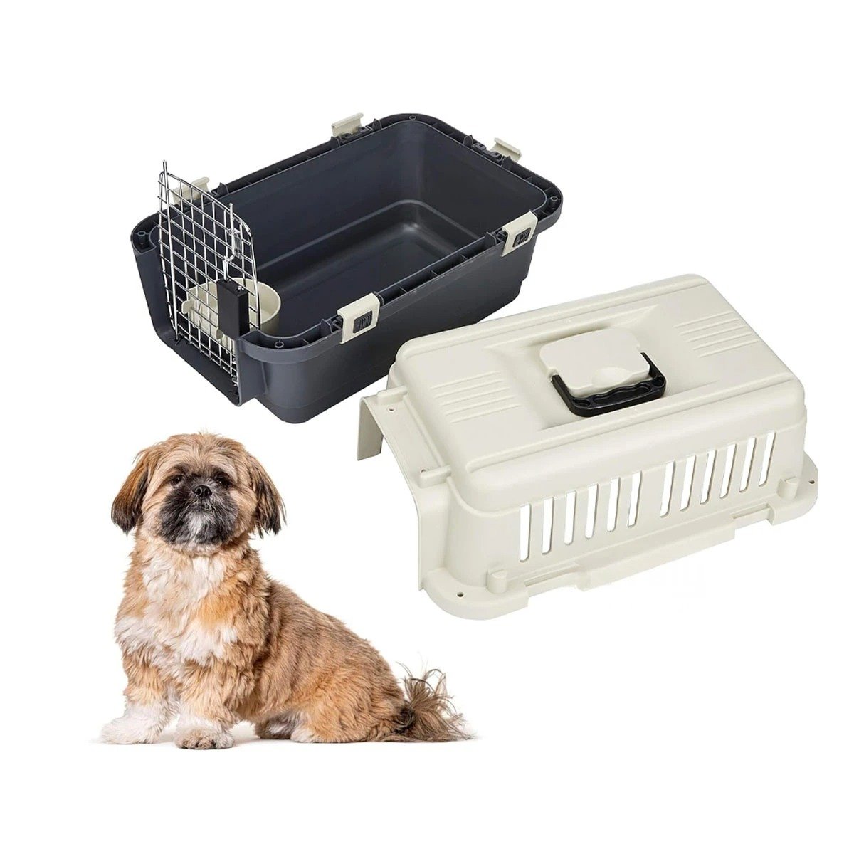 PACK2 MALETA DE VIAJE QUE FACILITA TRANSPORTE PLOMO OSCURO Y+REGALO STICKER - 2