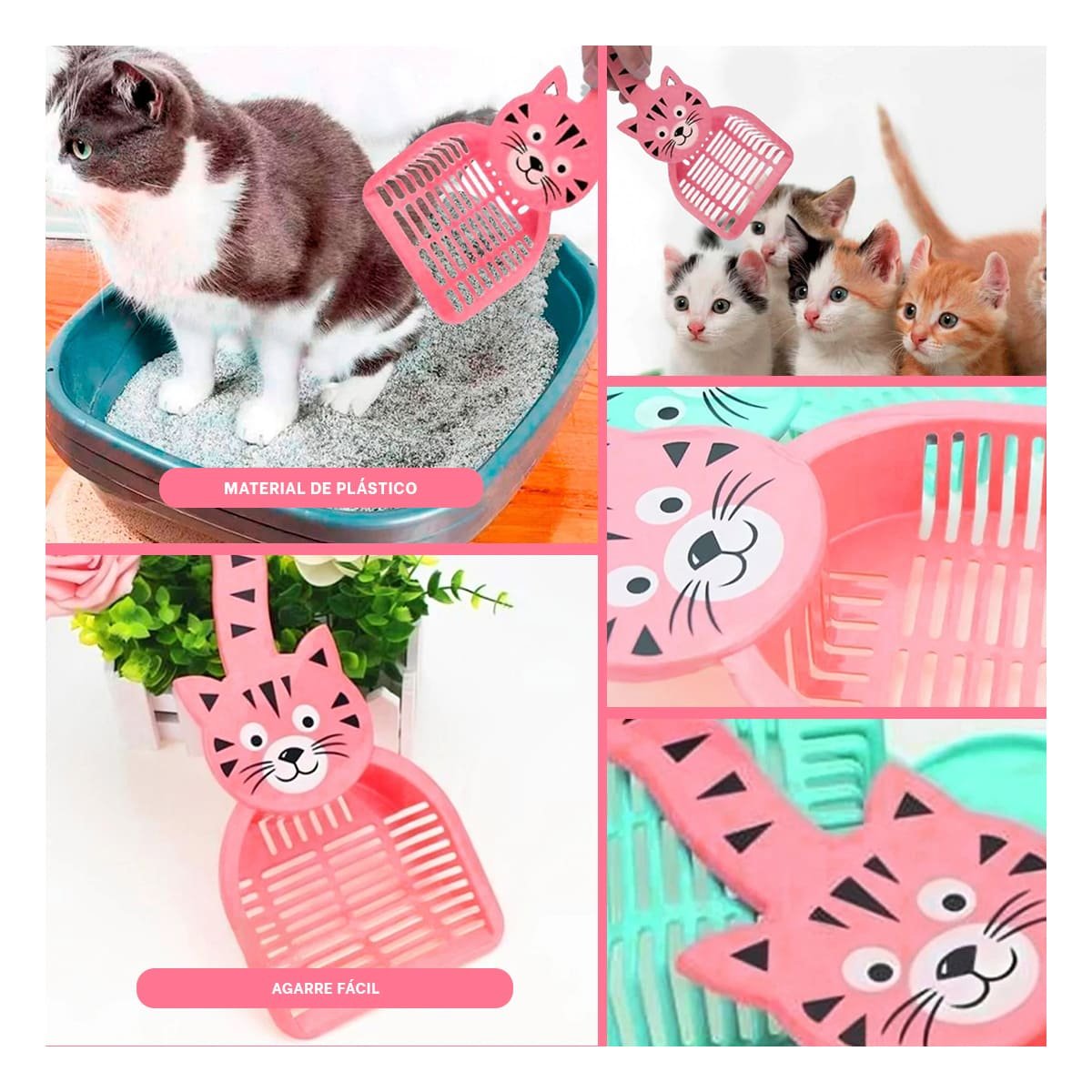 HERRAMIENTA CARA DE GATO ROSADO PARA CASA Y JARDIN DECORACION FESTIVA Y+POST IT - 1