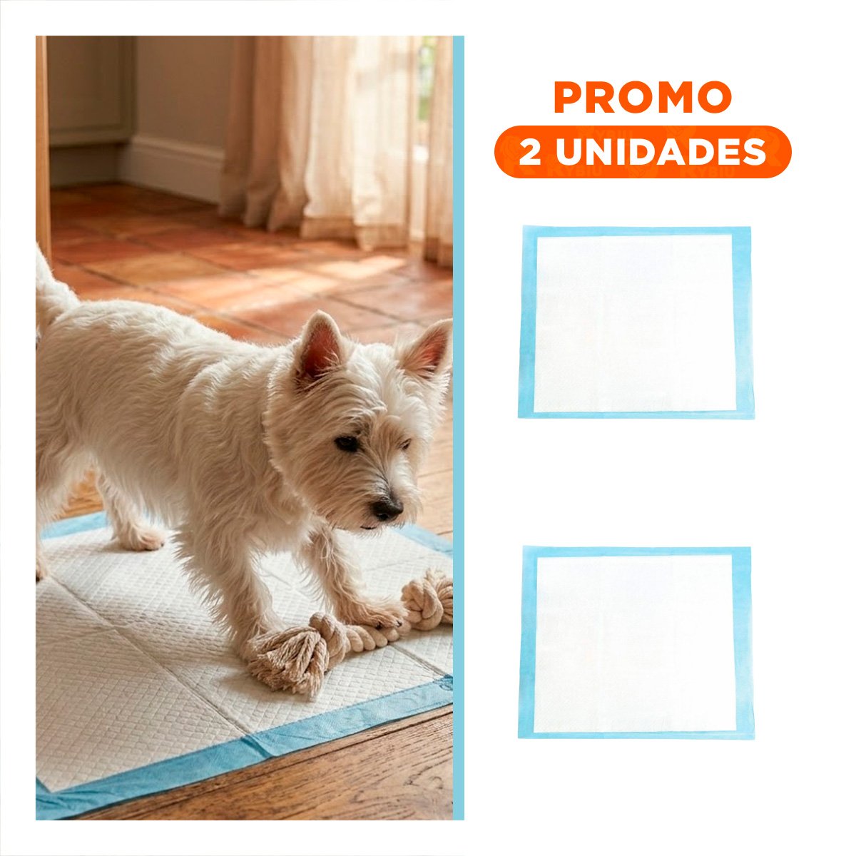 PACK2 ALTERNATIVA DE PISO 45X60 TALLA M PARA MASCOTAS HOGAR INTERIOR DIARIO - 1