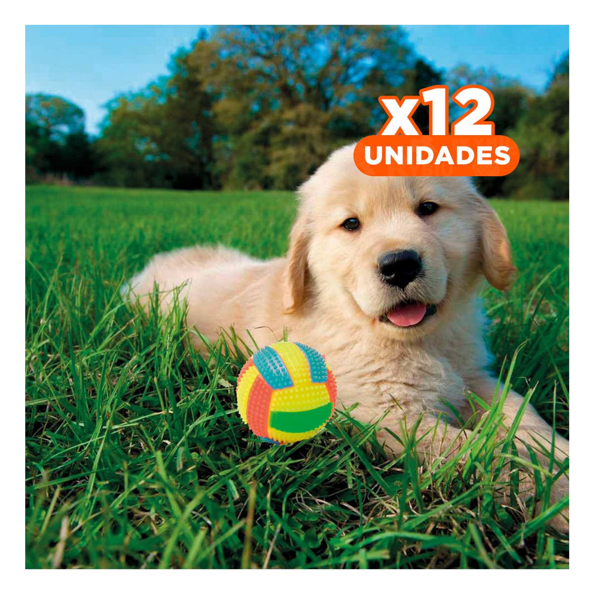 PACK12 ELEMENTO DIVERTIDO CON LUCES Y RAYAS PARA JUEGOS EN INTERIORES AMARILLO - 1