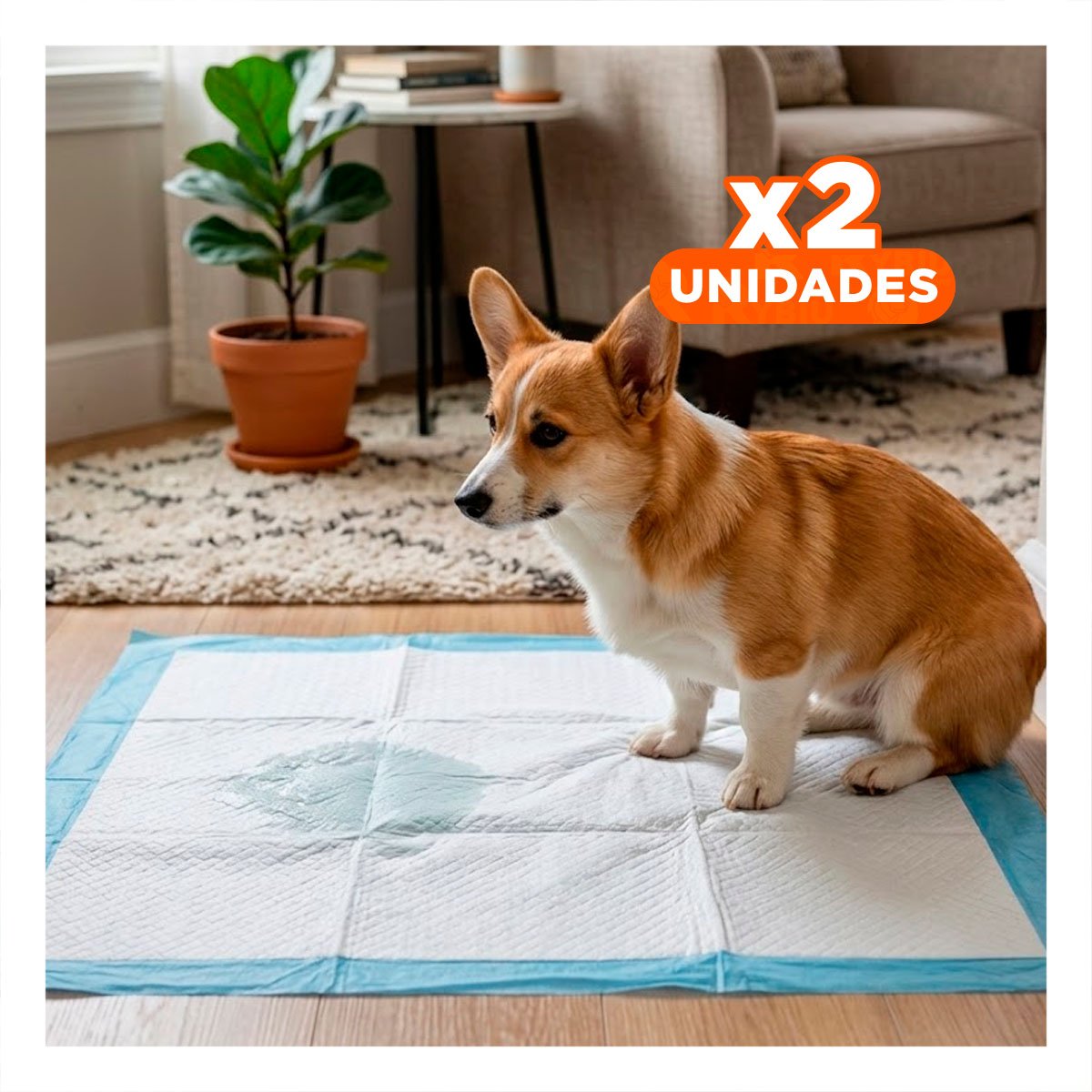 PACK2 PROPUESTA DE PISO 60X60 TALLA L CELESTE PARA MASCOTAS USO DIARIO EN CASA Y+REGALO STICKER - 1