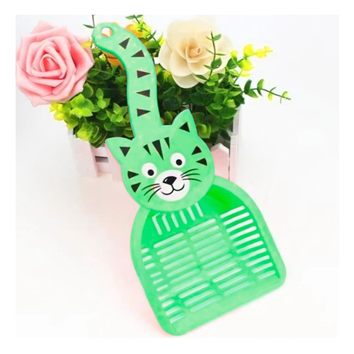 PACK2 CUCHARON CARA DE GATO VERDE PARA JARDIN Y DECORACION HOGAR CASA - 5