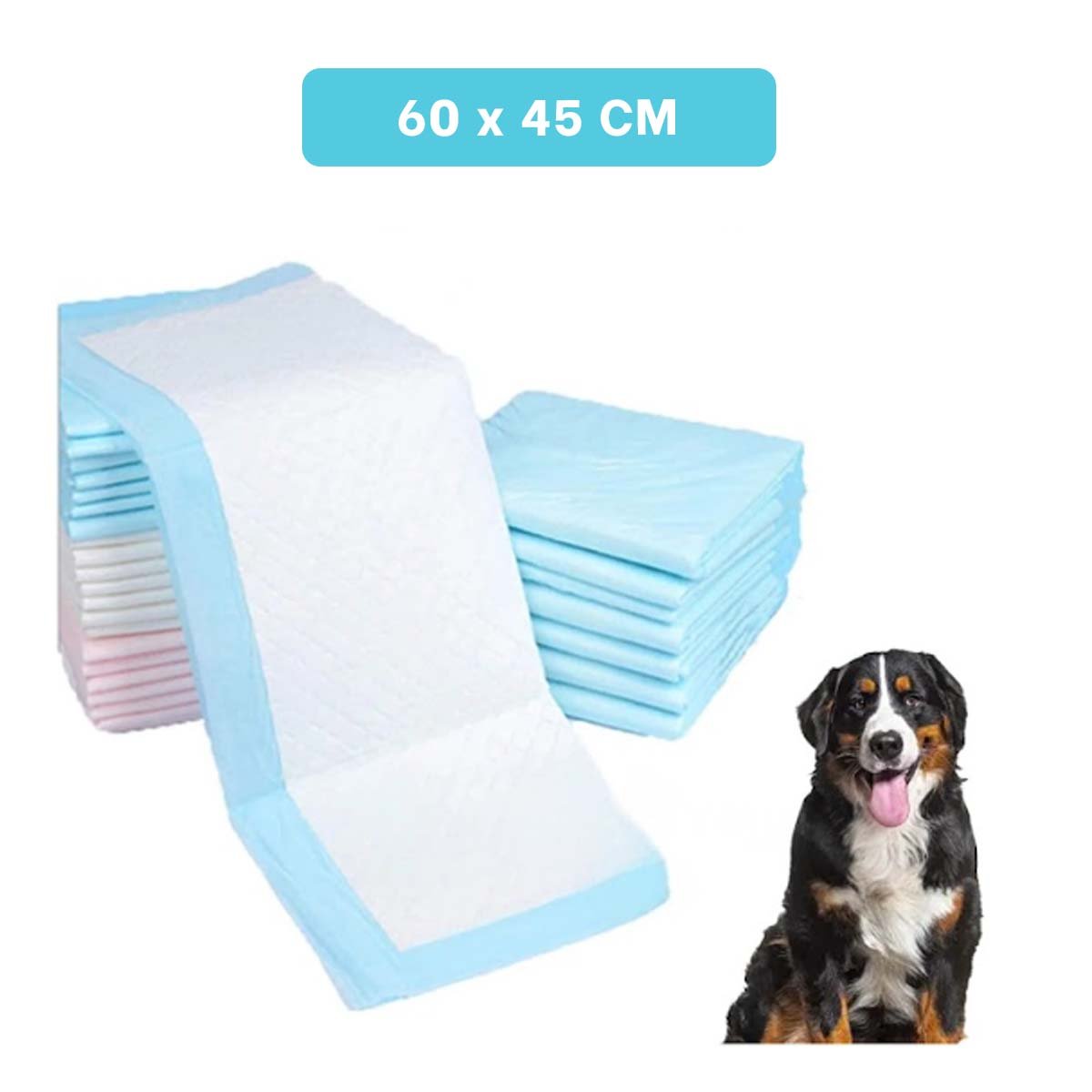 PACK4 EQUIPO DE PISO 45X60 TALLA M PARA PERROS INTERIOR DEL HOGAR PRACTICO Y+REGALO STICKER - 4