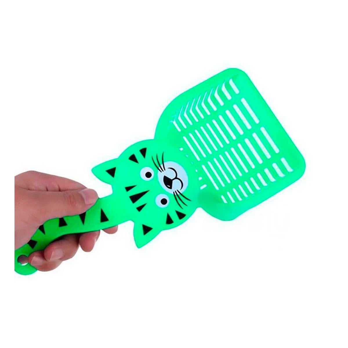 PACK4 UTENSILIO CARA DE GATO VERDE PARA JARDIN Y DECORACION NAVIDAD CASA Y+PAPEL REGALO - 3