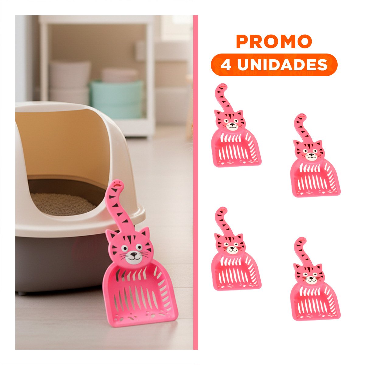 PACK4 INSTRUMENTO CARA DE GATO ROSADO PARA JARDIN Y HOGAR DECORACION FESTIVA Y+REGALO STICKER - 1