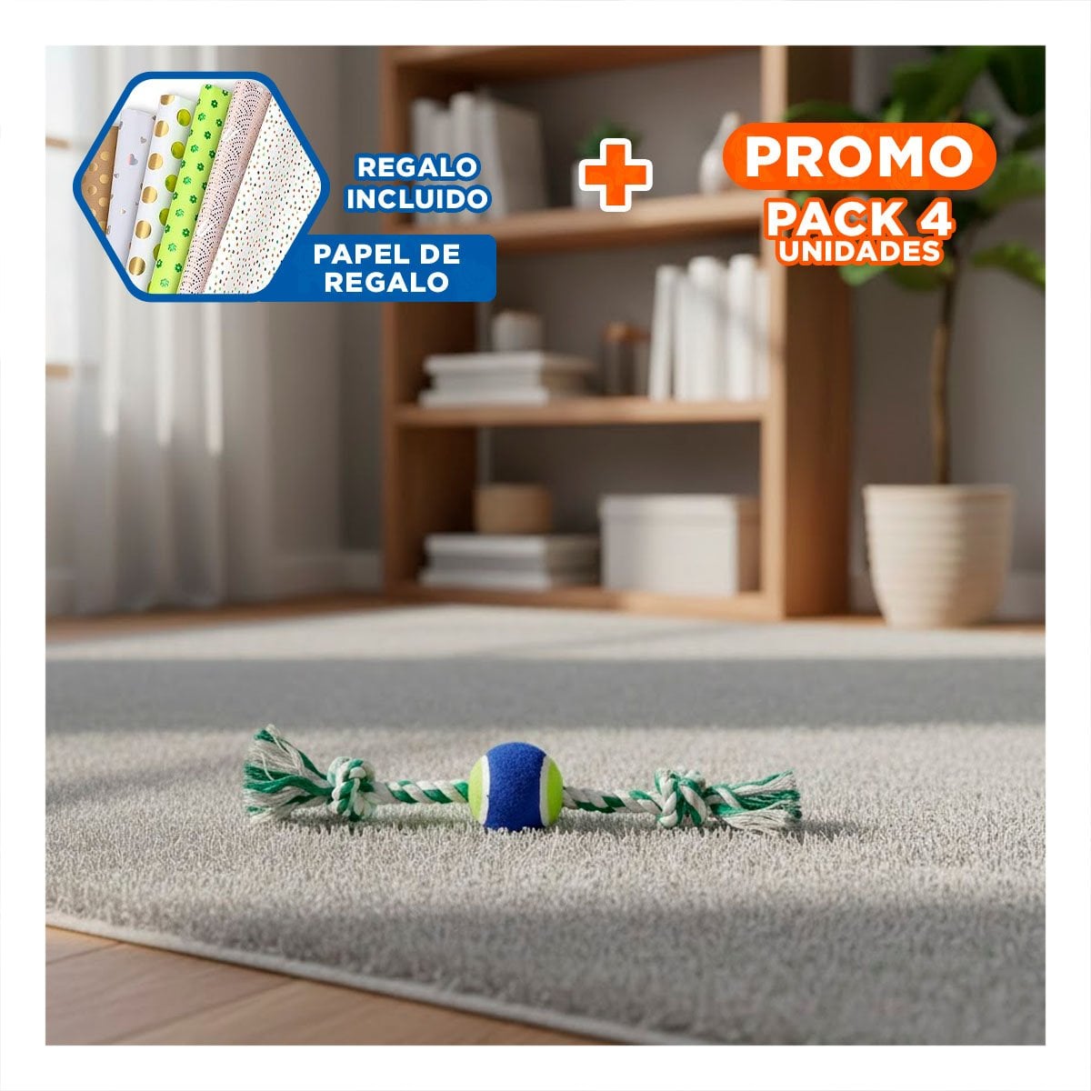 PACK4 MORDEDOR QUE FACILITA MORDER Y LANZAR PARA EJERCICIO AZUL Y VERDE Y+PAPEL REGALO - 1