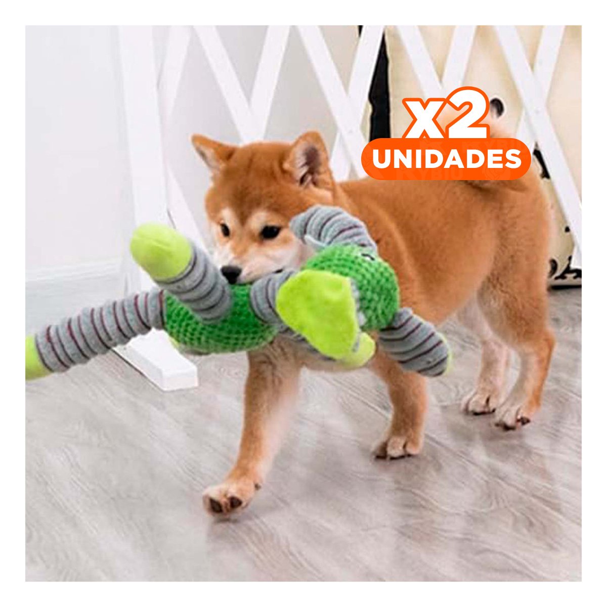 PACK2 AMIGO SUAVE CON PATAS LARGAS PARA MASCOTAS VERDE Y+REGALO STICKER - 1