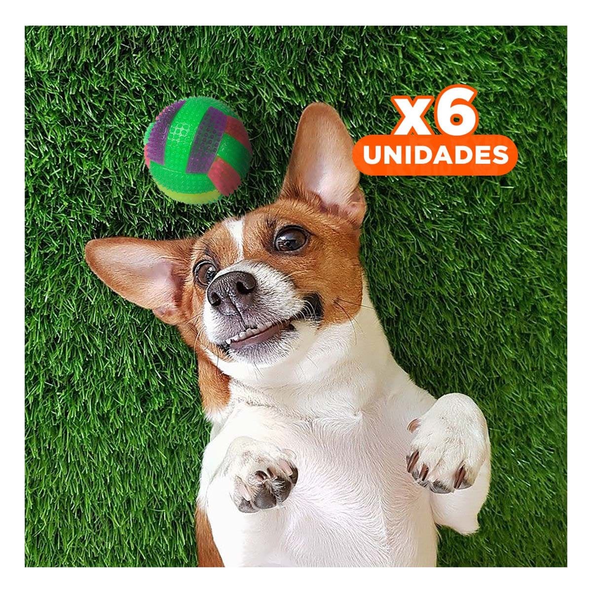 PACK6 ARTICULO RESISTENTE PARA MASCOTAS DE ENERGIA ALTA VERDE Y+REGALO STICKER - 1