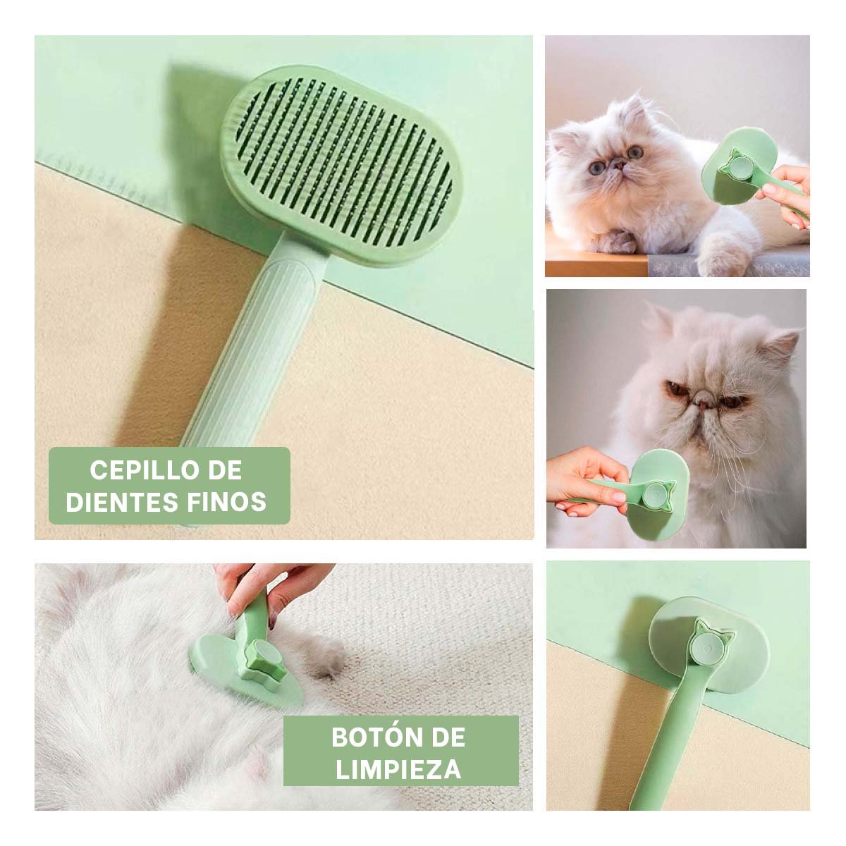 PACK4 DISPOSITIVO PARA QUITAR PELO SUELTO Y MASAJE VERDE Y+REGALO STICKER - 2