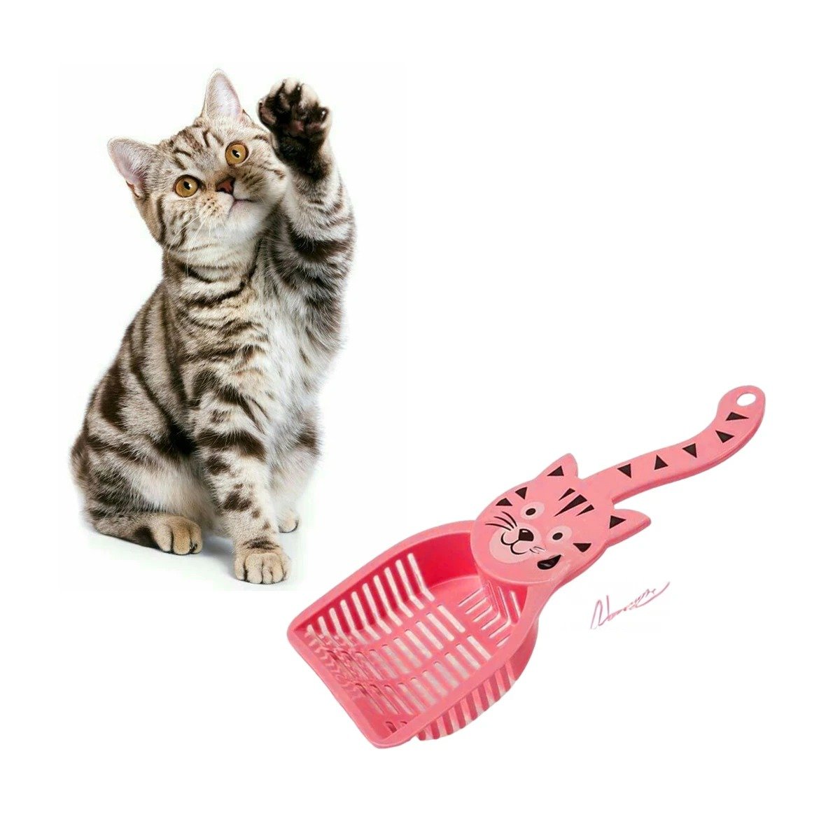 PACK6 CONTENEDOR CARA DE GATO ROSADO PARA CASA Y JARDIN HOGAR NAVIDAD Y+REGALO STICKER - 2