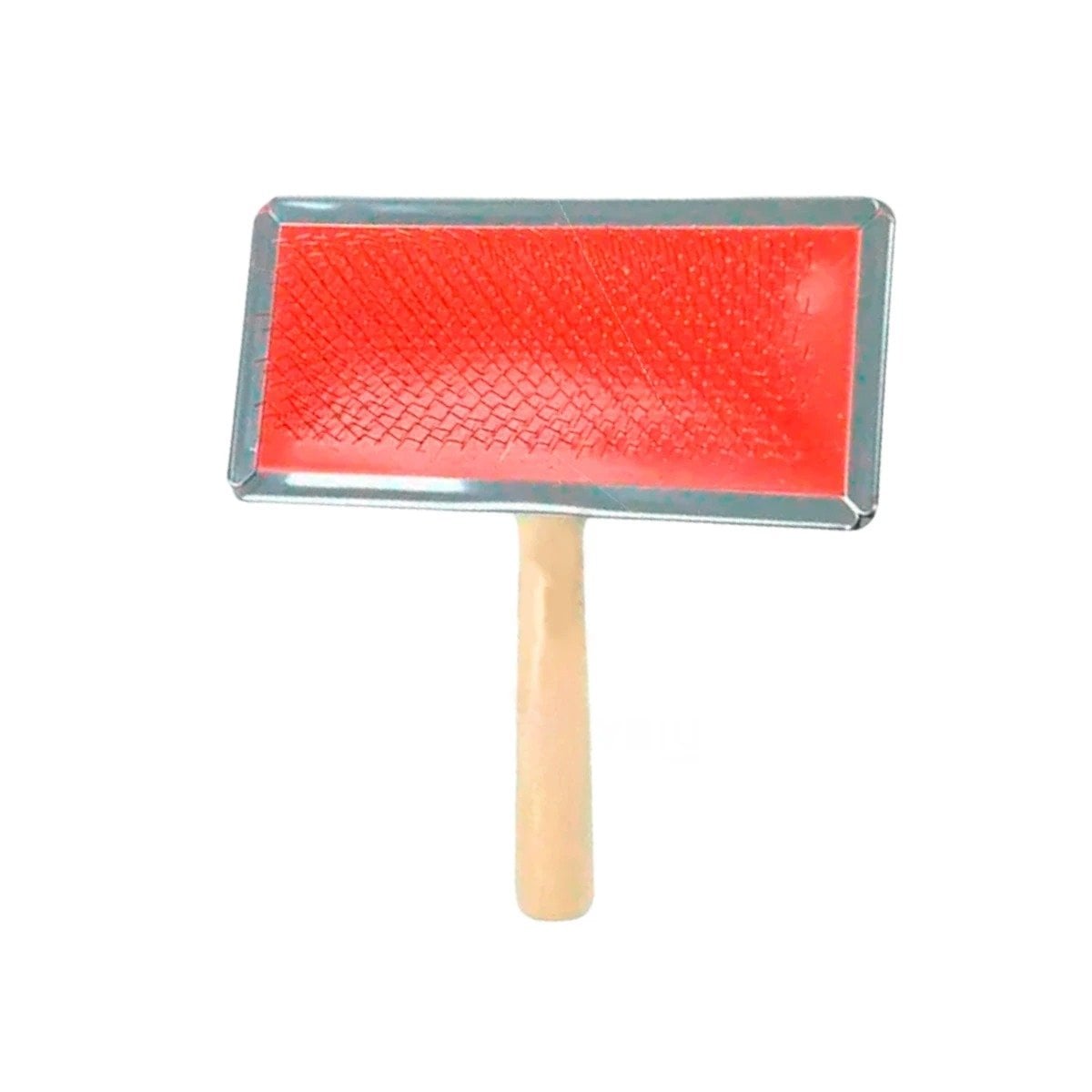 PACK2 PEINE PROFESIONAL METAL ROJO CON MANGO DE MADERA PARA MASCOTAS Y+REGALO STICKER - 2