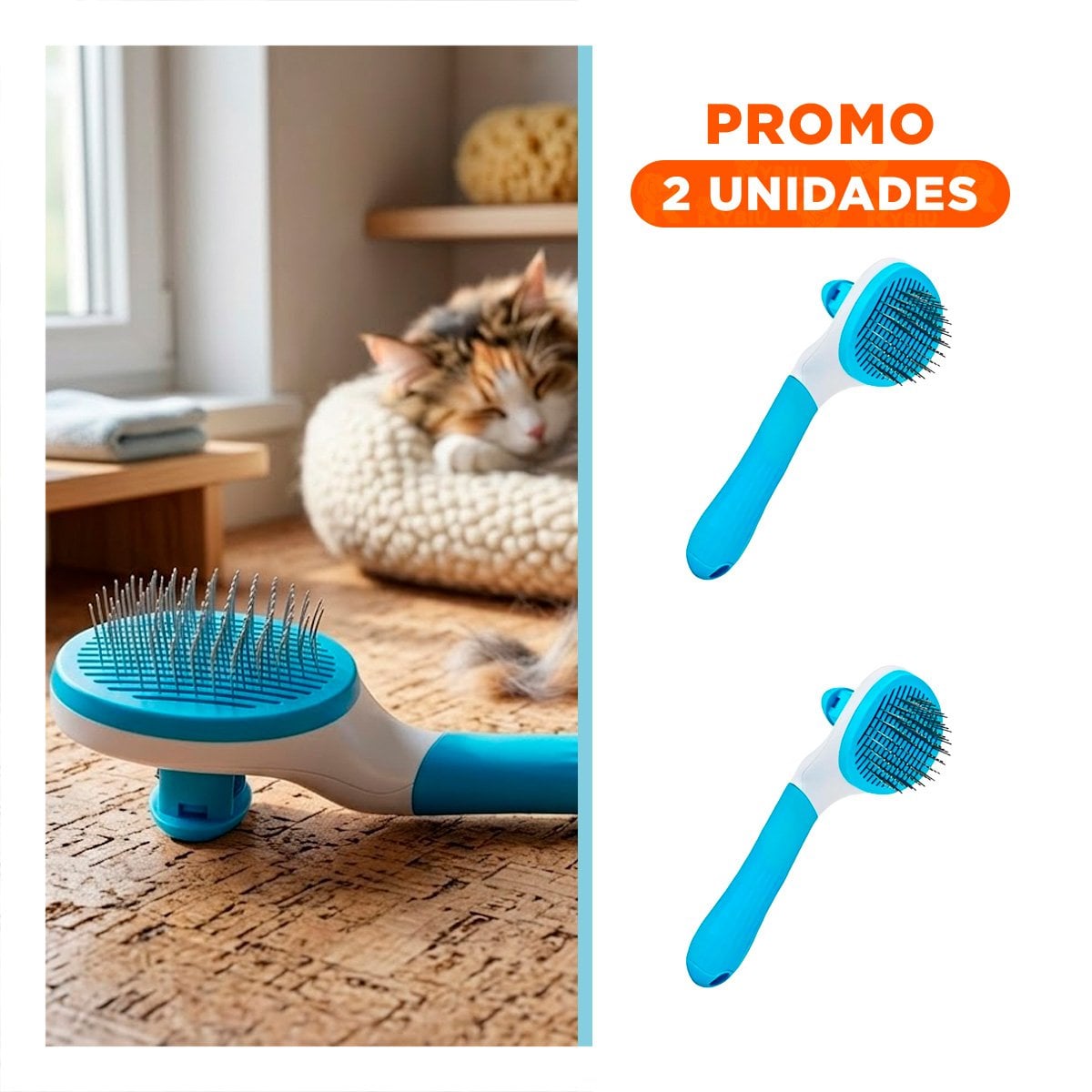 PACK2 PEINE REUTILIZABLE CON EXPULSADOR DE PELUSA PARA TELA - 1