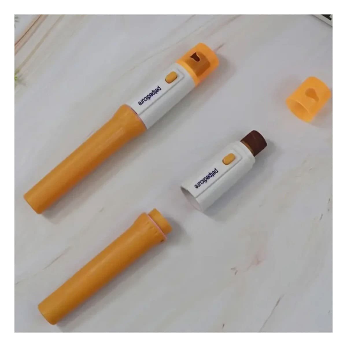 PACK2 UTENSILIO ELECTRICO PARA MASCOTAS COLOR ANARANJADO PORTATIL Y+REGALO STICKER - 3