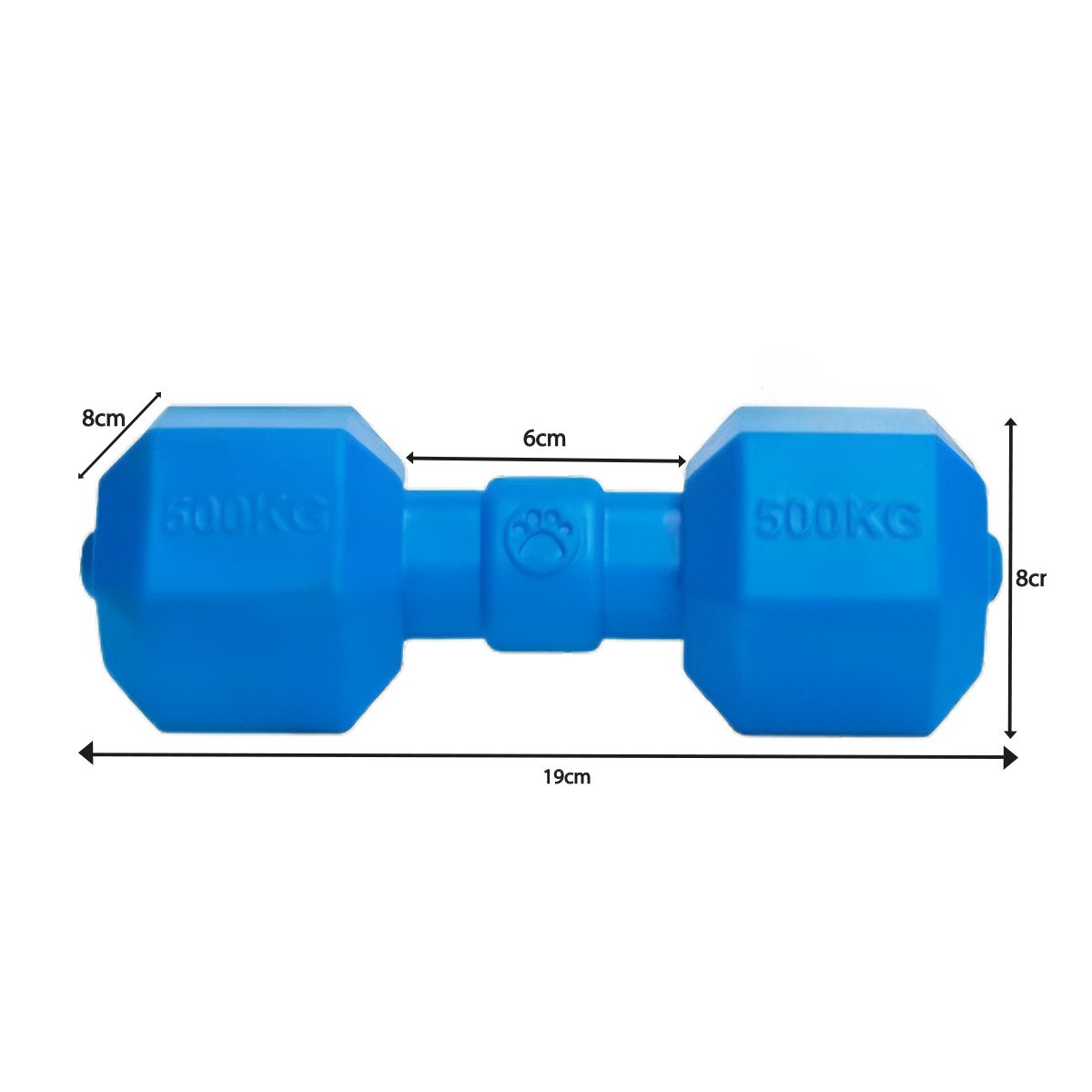 PACK4 ARTICULO INTERACTIVO DE CAUCHO PESAS AZUL PARA PERRO FUERTE Y+PAPEL REGALO - 4