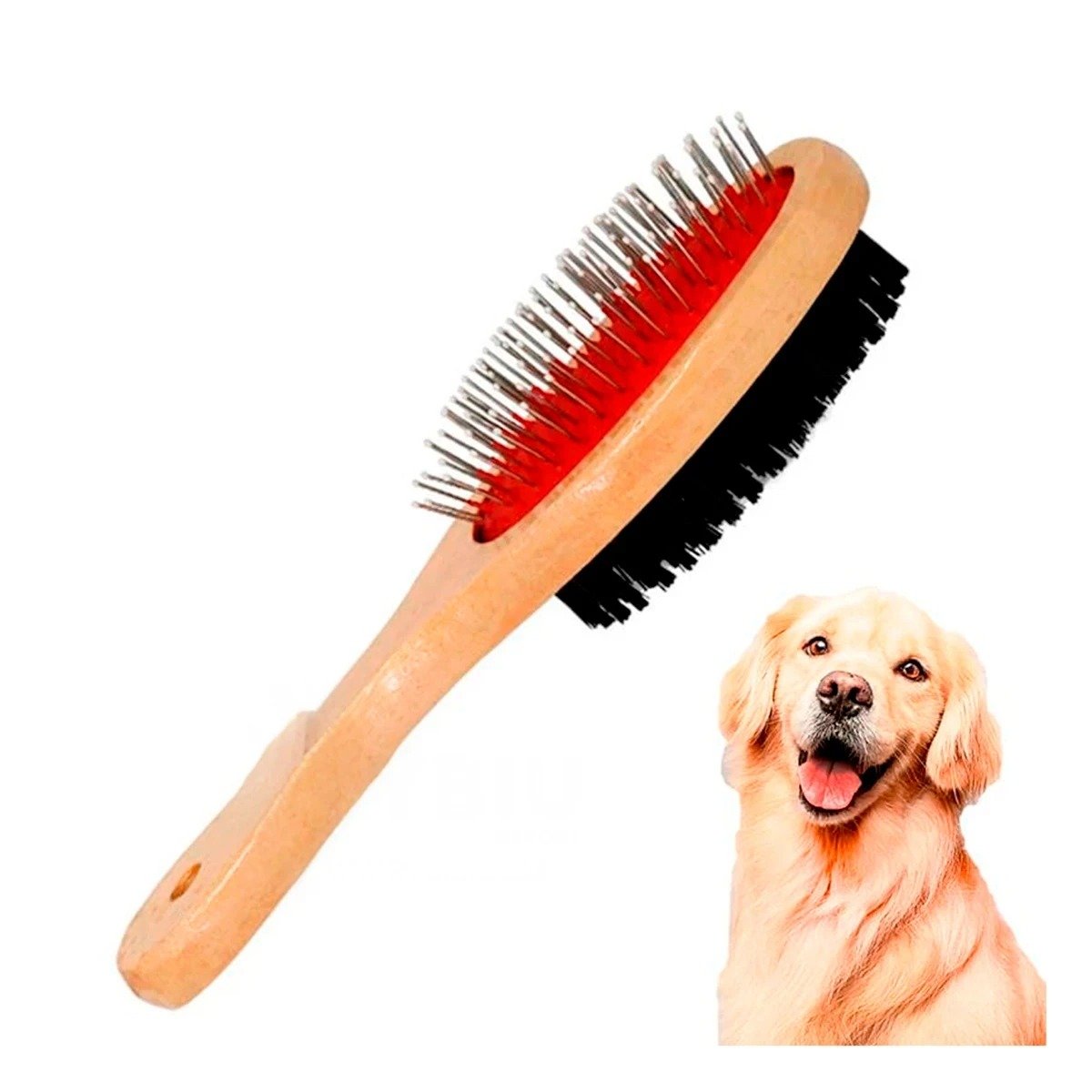 PACK2 PEINE PRACTICO DE DOBLE CARA PARA MASCOTAS EN HOGAR DIARIO Y+REGALO STICKER - 2