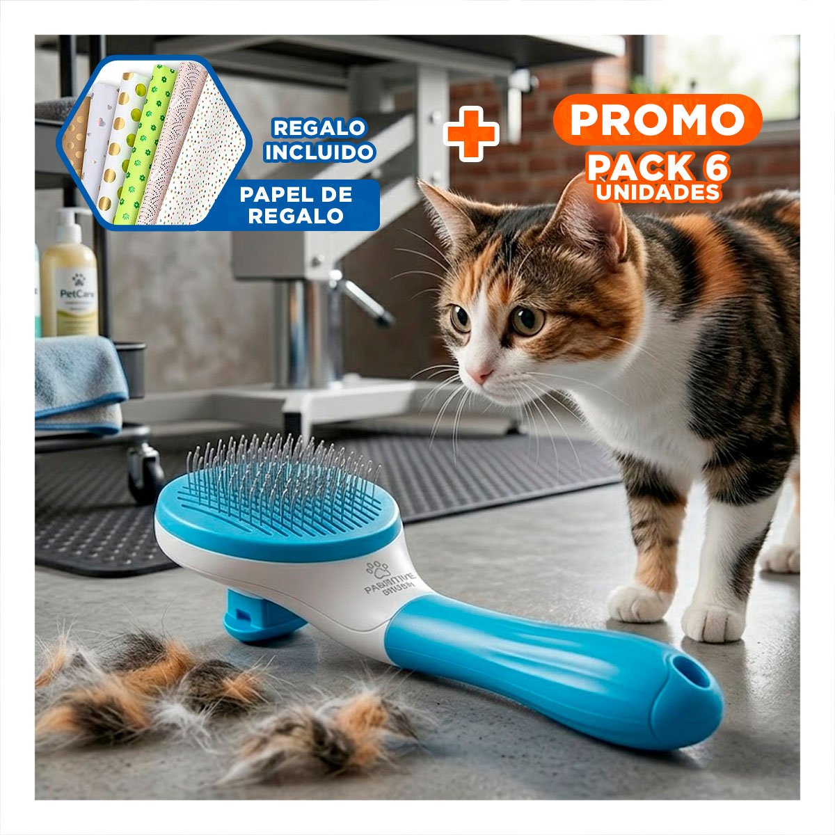 PACK6 EXTRACTOR PORTATIL CON EXPULSADOR DE PELUSA PARA TELA Y+PAPEL REGALO - 1