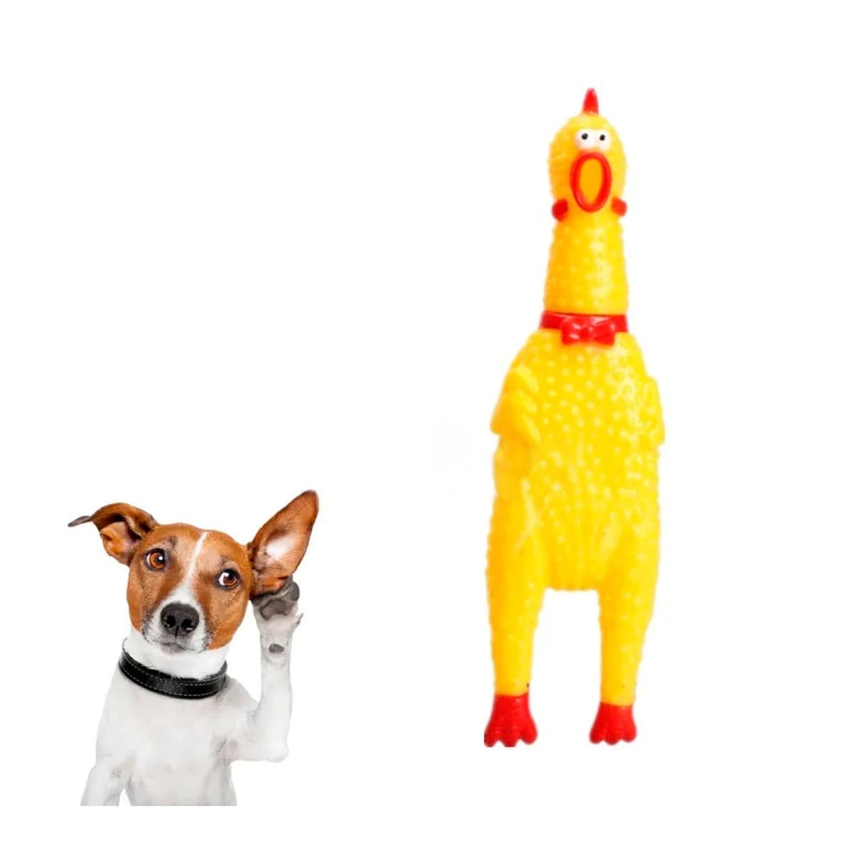 PACK12 CREACION POLLO SONORO PARA PERRO TALLA S AMARILLO RESISTENTE PET Y+REGALO STICKER - 2