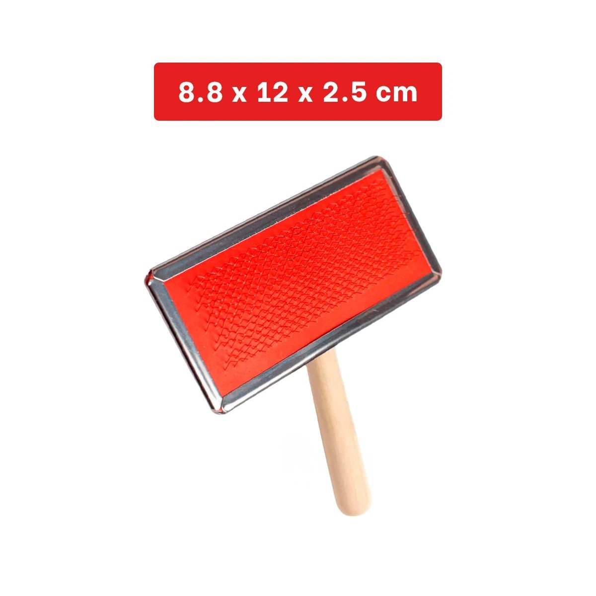 PACK2 DESENREDADOR PROFESIONAL METAL ROJO CON MANGO DE MADERA Y+PAPEL REGALO - 4