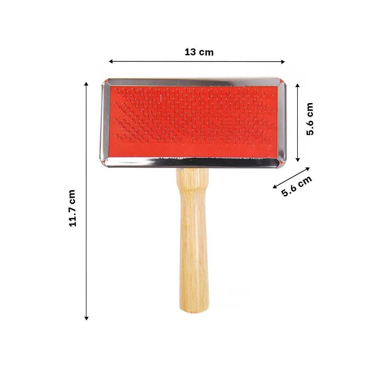PACK6 PEINE RESISTENTE METAL CON MANGO DE MADERA PARA MASCOTAS Y+PAPEL REGALO - 4
