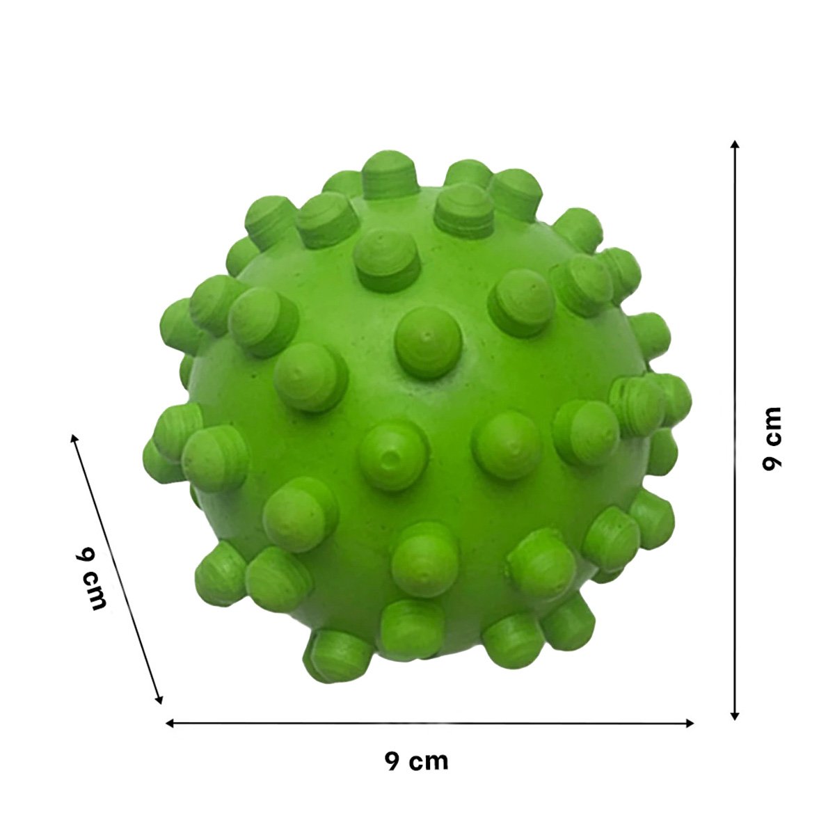 PACK2 BOLA DE CAUCHO INTERACTIVA VERDE PARA MASCOTA RESISTENTE Y+REGALO STICKER - 4