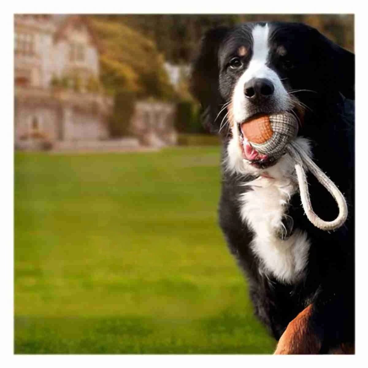PACK6 DIDACTICO SOGA CON PELOTA MOSTAZA PARA PERRO ACTIVO EN HOGAR - 3