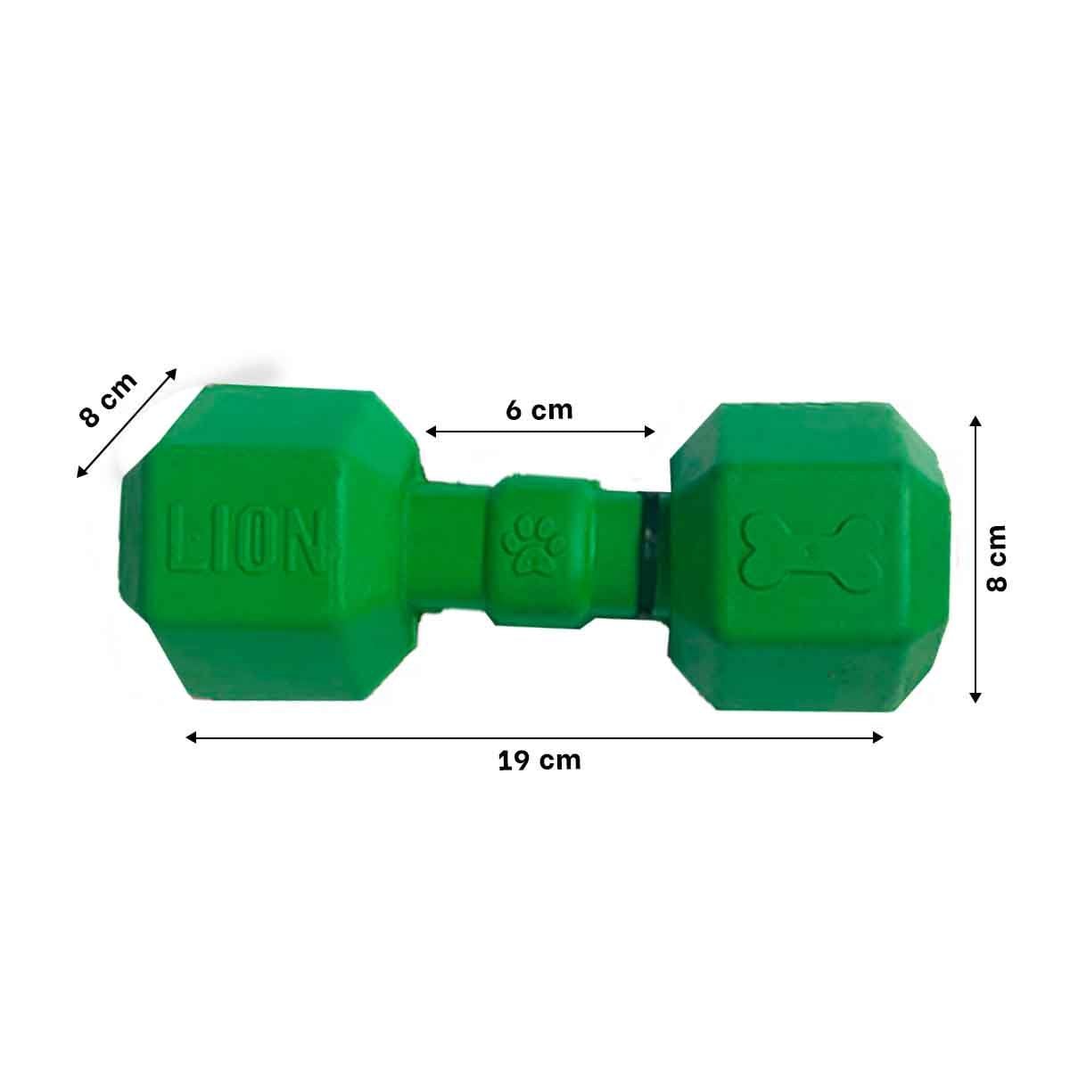 PACK12 PRESENTACION DE CAUCHO TIPO PESAS PARA PERRO VERDE FUERTE ESTABLE Y+REGALO STICKER - 4