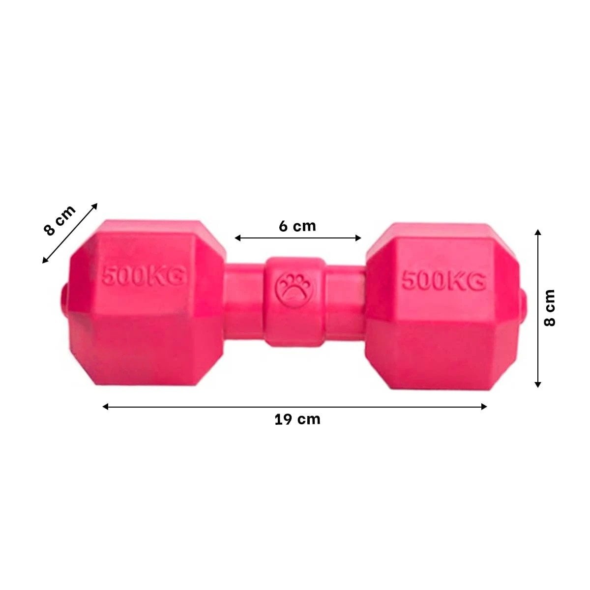 PACK12 COMPLEMENTO DURADERO DE CAUCHO PESAS ROSADO PARA MASCOTA - 4