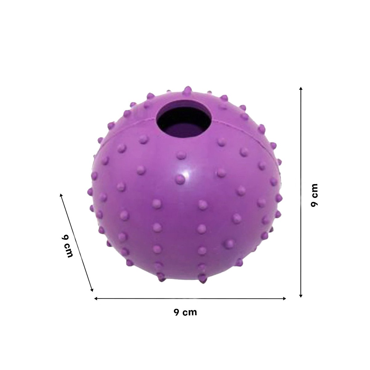 PACK2 UNIDAD DE CAUCHO FORMA DE CHIRIMOLLA MEDIA MORADO PARA PERRO FIRME - 4