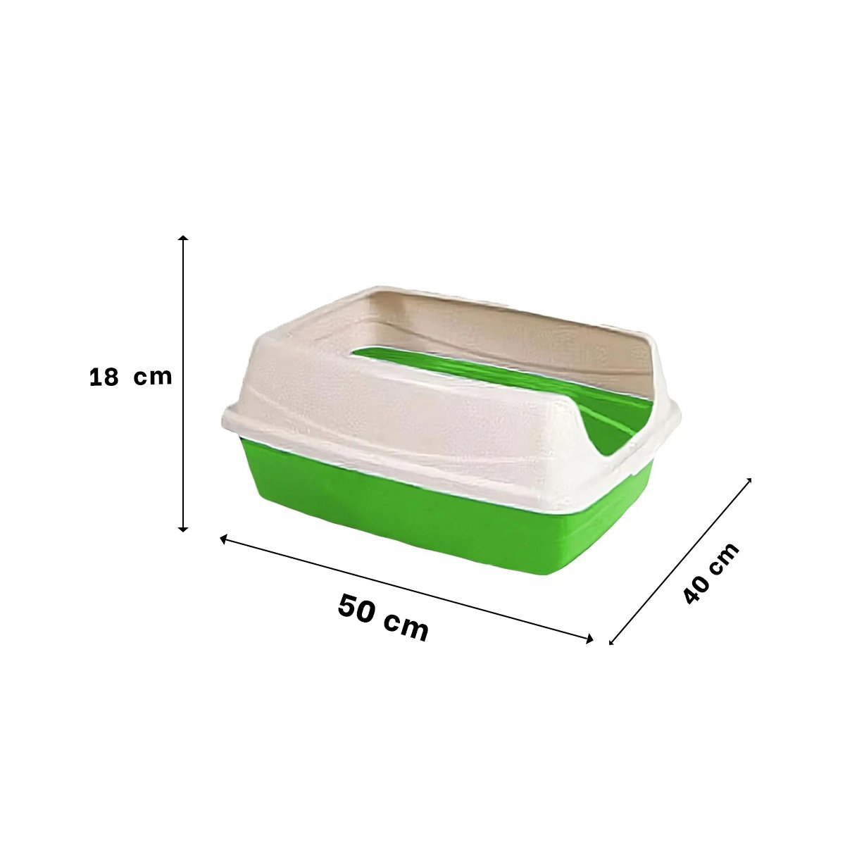 PACK4 RECIPIENTE DE ARENA VERDE PARA GATOS CON COBERTURA SEMICERRADA Y+REGALO STICKER - 4