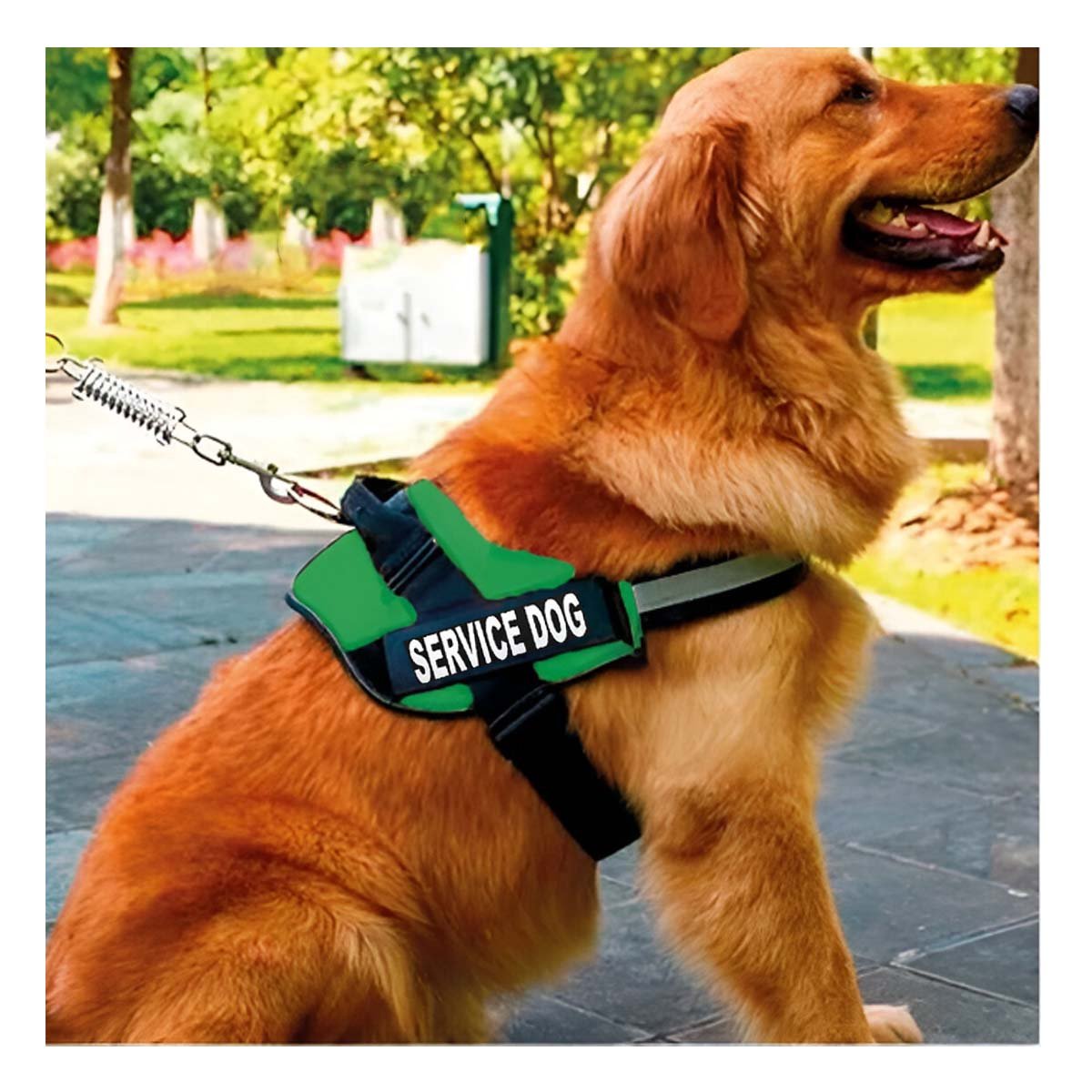 PACK2 CINTURON PROFESIONAL PARA PERRO DE SERVICIO TALLA L VERDE - 2