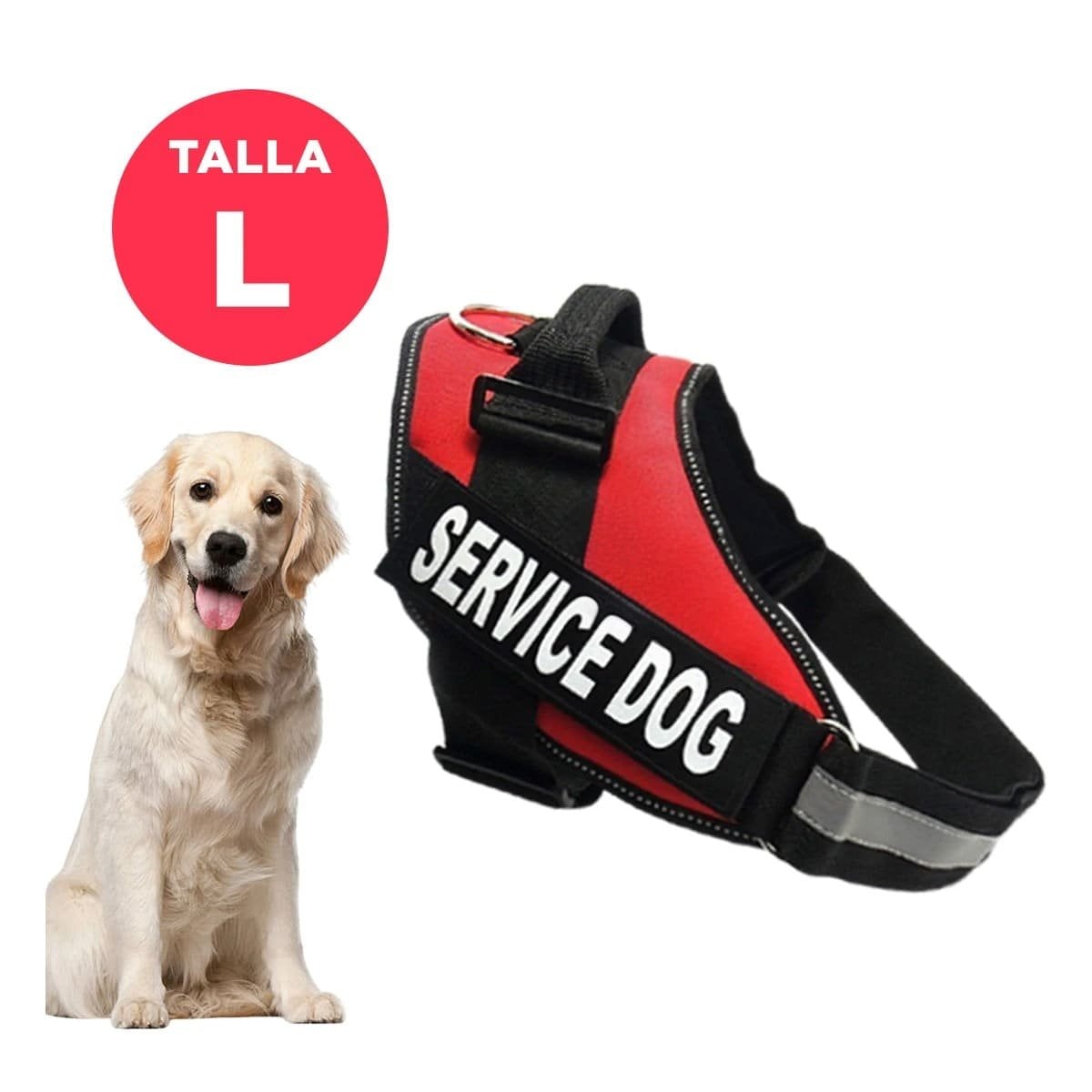 PACK2 ARNES DE TRABAJO PARA PERRO TALLA L COLOR ROJO Y+PAPEL REGALO - 4