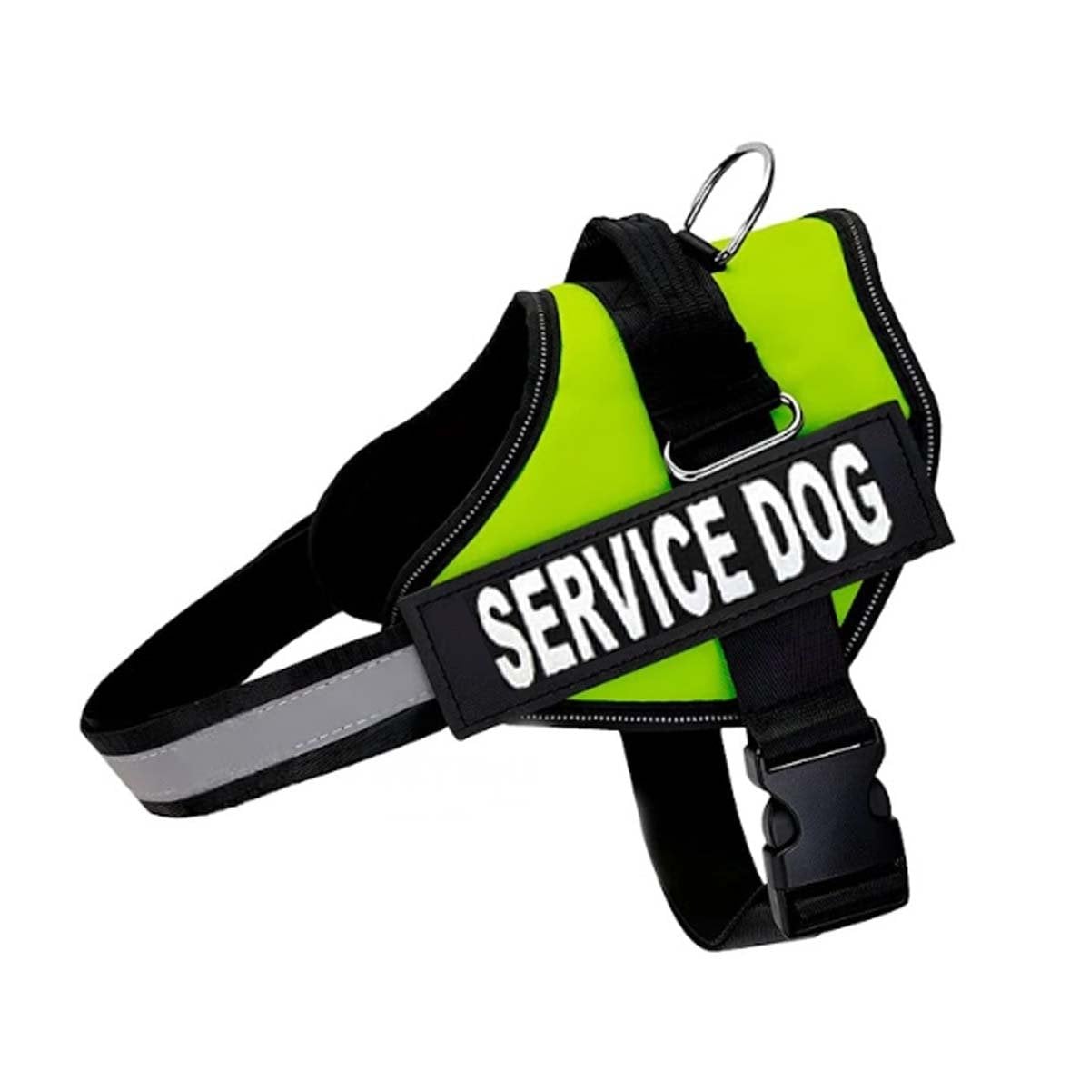 PACK6 CHALECO AJUSTABLE PARA PERRO DE SERVICIO TALLA L VERDE Y+REGALO STICKER - 2