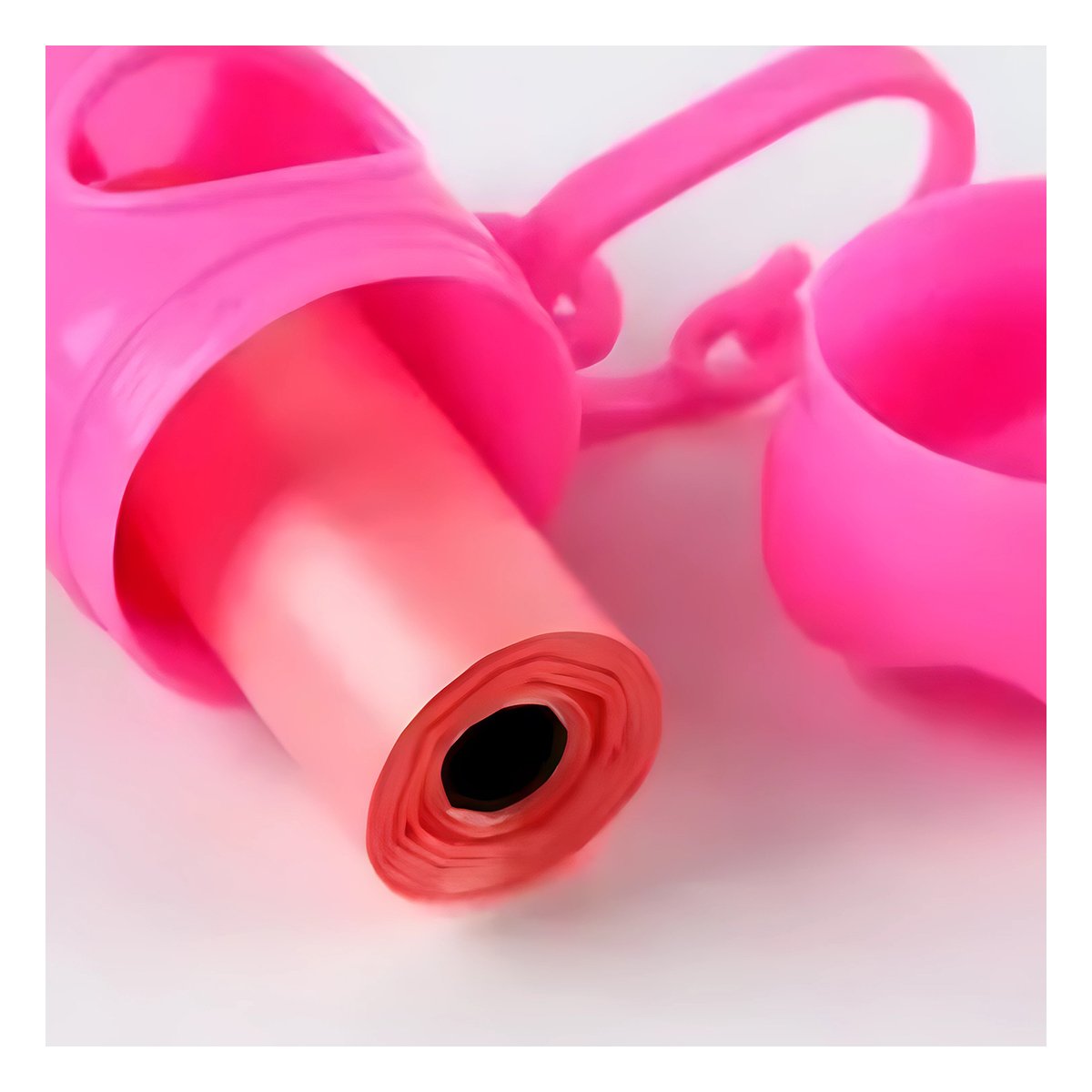 PACK2 DISPENSADOR LIGERO CON 5 BOLSAS EN FORMA DE HUESO ROSADO PORTATIL Y+PAPEL REGALO - 5