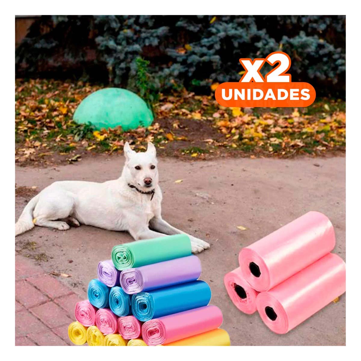 PACK2 DISPENSADOR FUNCIONAL CON BOLSAS DESECHABLES PARA POPO DE MASCOTAS Y+REGALO STICKER - 1